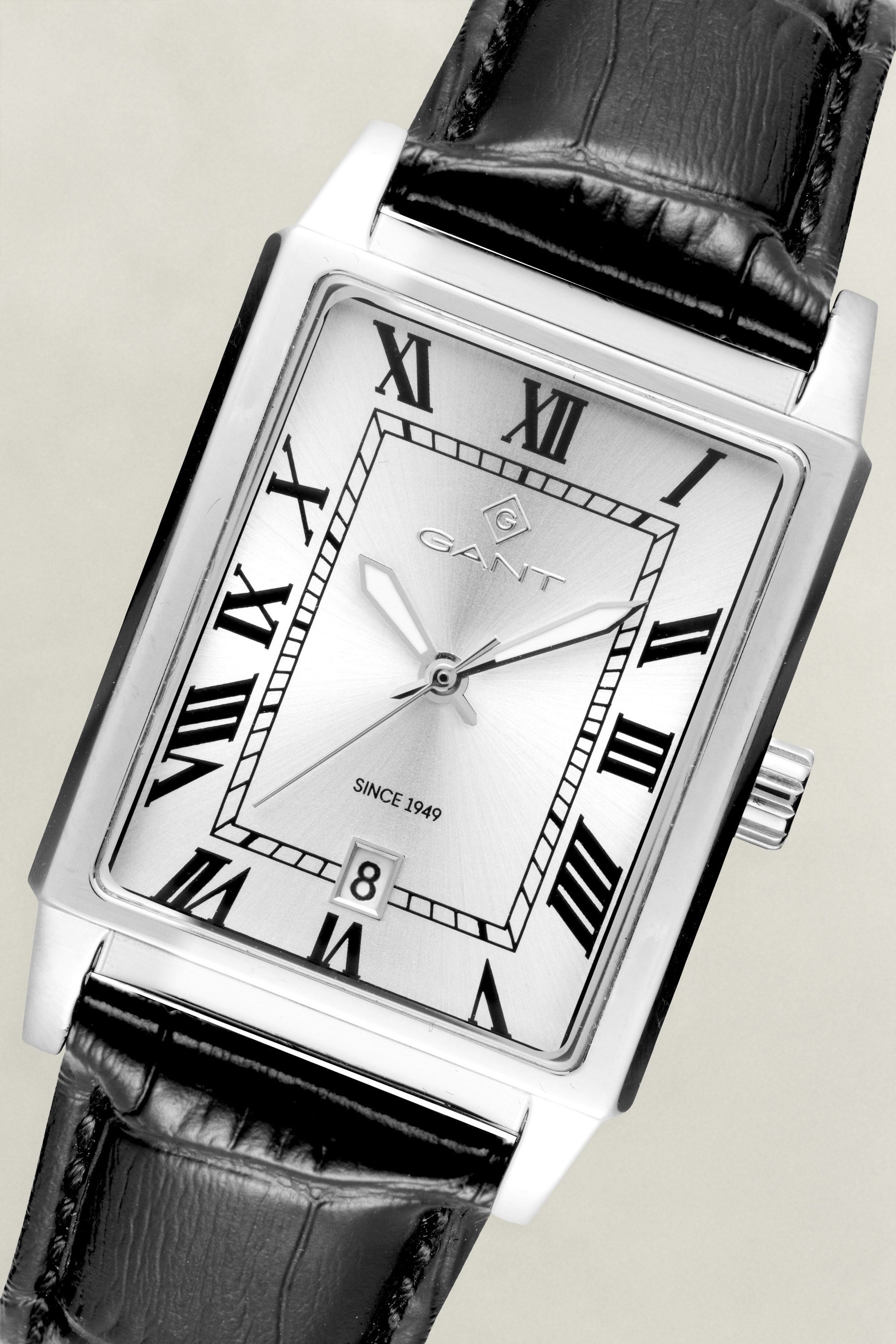 Gant Quarzuhr Staten Island G197001, Armbanduhr, Herrenuhr, Lederarmband, analog, Tag