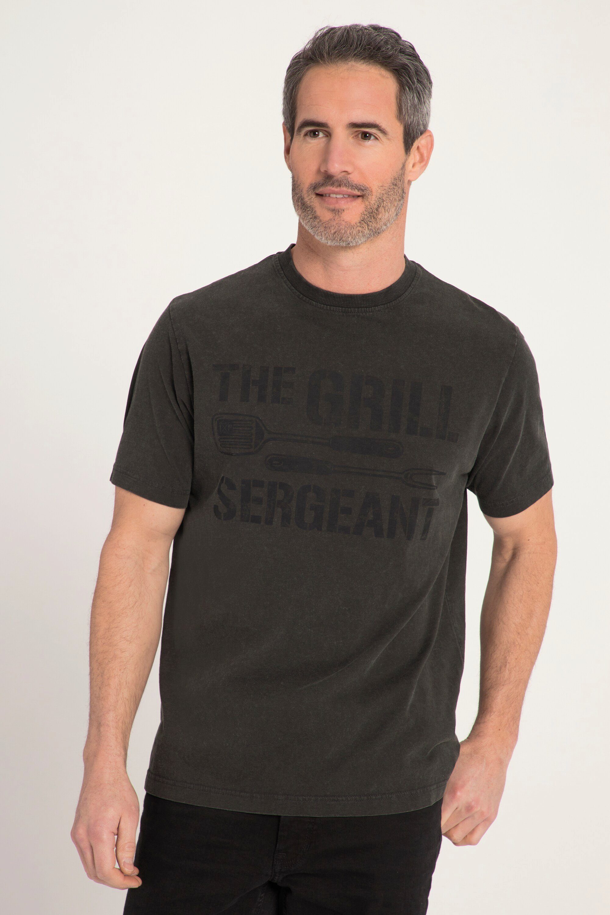 JP1880 T-Shirt T-Shirt 8 Halbarm bis Sergeant anthrazit oil dyed XL Grill