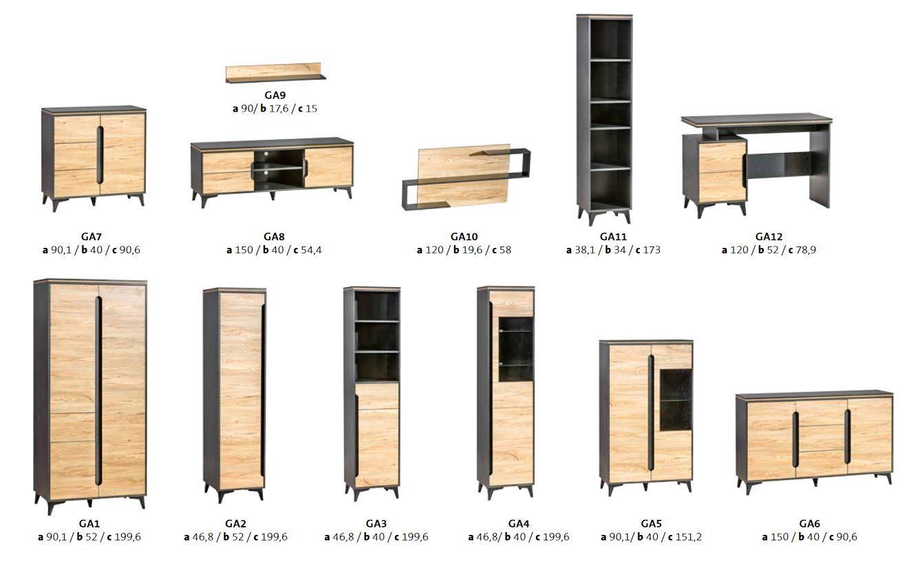 Xlmoebel Kombikommode Braune Holzkommode im modernen Design mit luxuriösen Akzenten (Kommode, 1 St., Kommode), Hergestellt in Europa