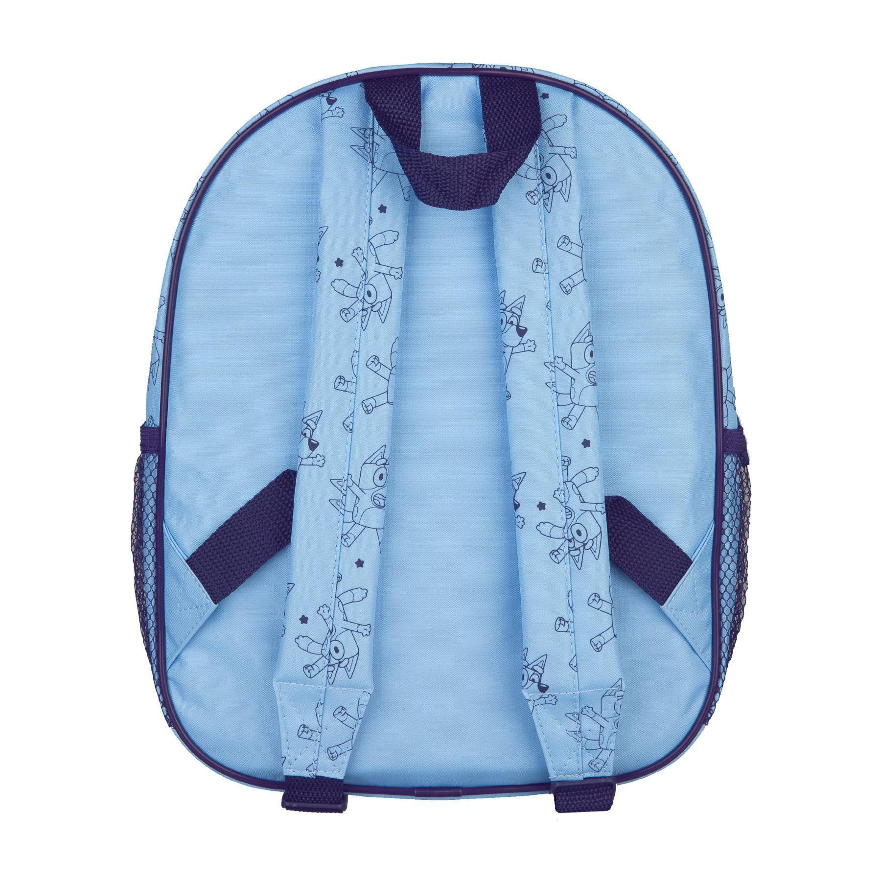 Bluey Kinderrucksack 3D blau Backpack für Kindergarten Schule Freizeit und Reise