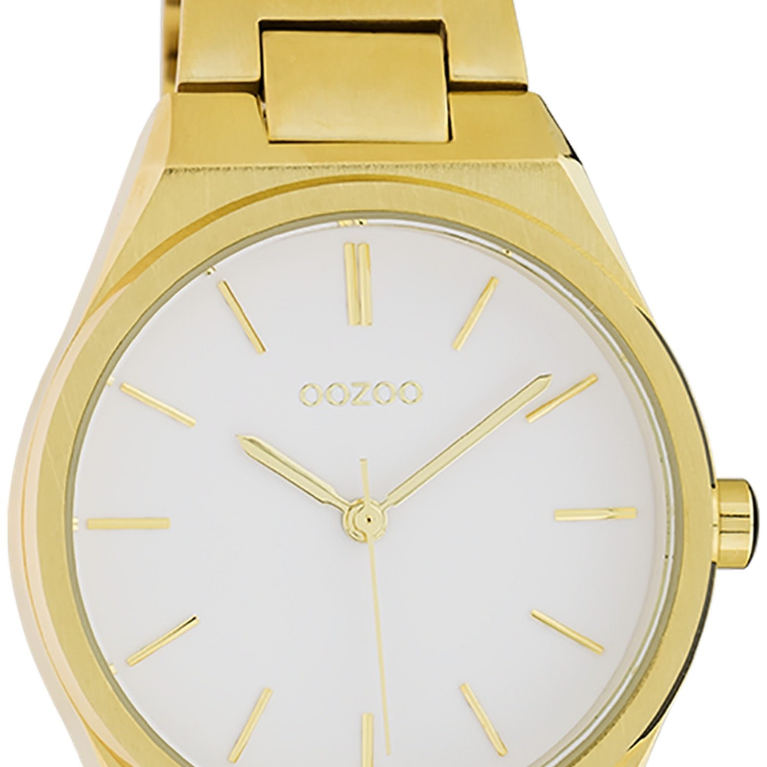 OOZOO Quarzuhr Oozoo Unisex Armbanduhr Timepieces Analog, (Analoguhr), Damen, Herrenuhr rund, mittel (ca. 34mm), Metallarmband gold, Fashion