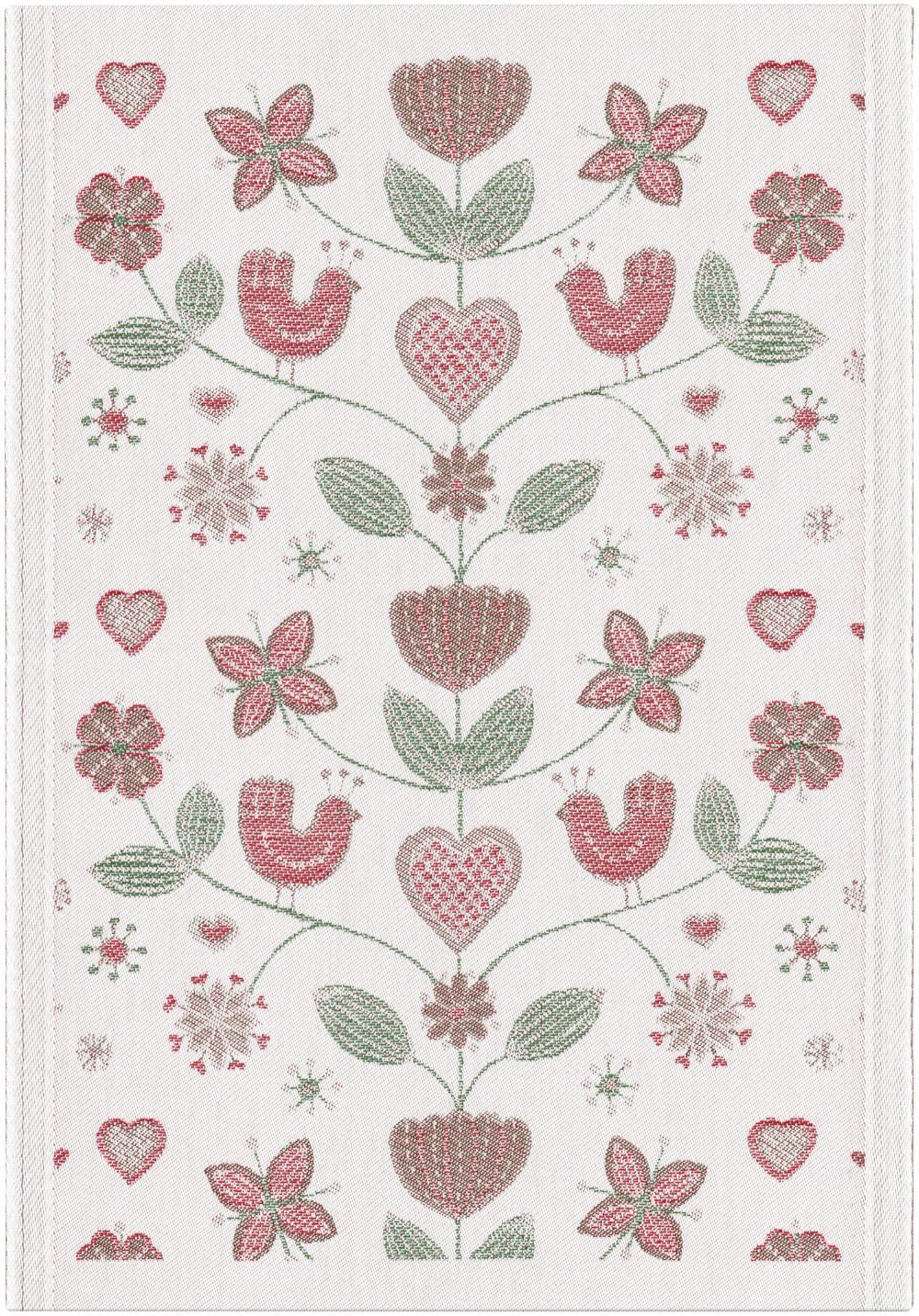 EKELUND MASTER WEAVERS 1692 Geschirrtuch Küchenhandtuch Fager rot 35x50 cm, (1-tlg., 1 x Geschirrtuch), gewebt