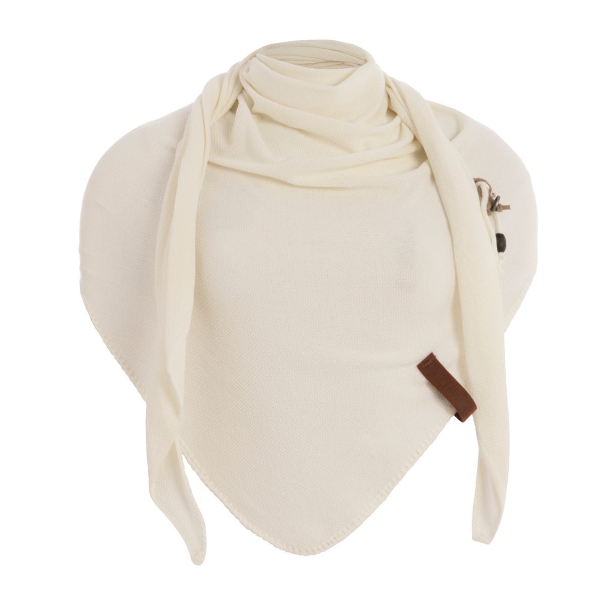 Knit Factory Strickschal Lola Dreieckstuch Wollweiß, (1-St), Schal Halstuch Dreiecksschal Tuch Strickmode