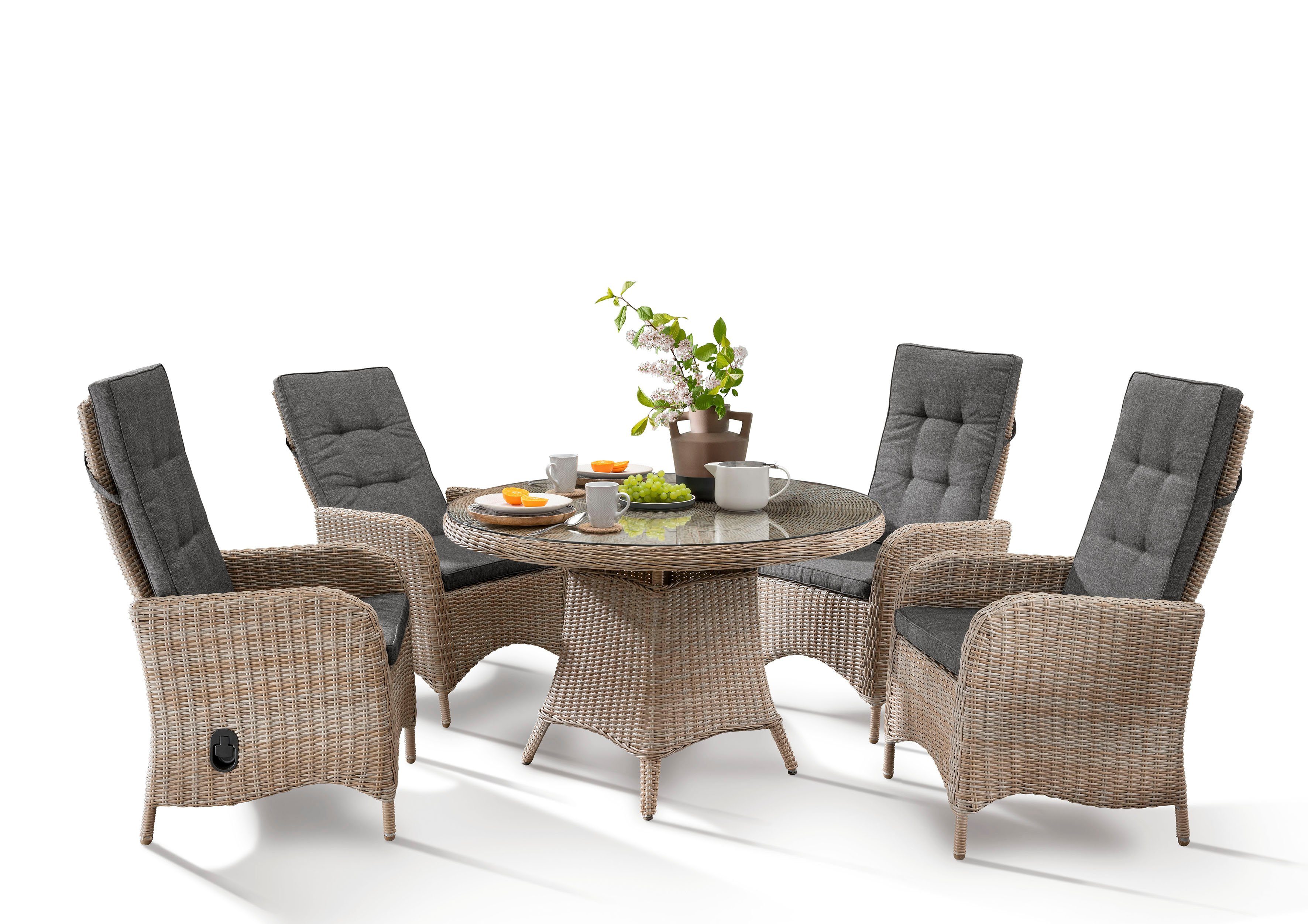 Destiny Garten-Essgruppe PALMA LUNA, (9-tlg., 4x günstig online kaufen