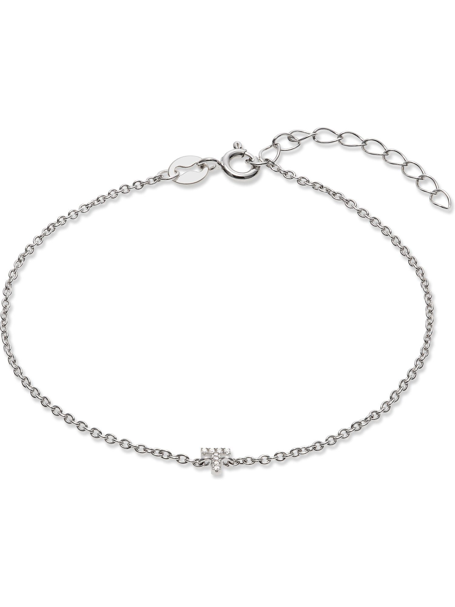 FAVS Silberarmband FAVS Damen-Armband 925er Silber Zirkonia T, Klassisch