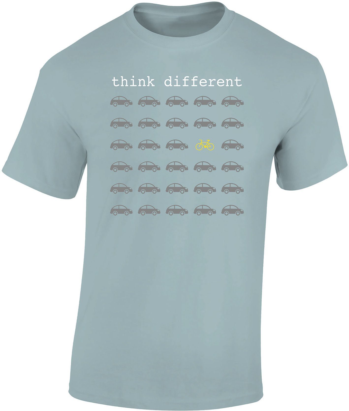 Print-Shirt Fahrrad T-Shirt: "Think Different"