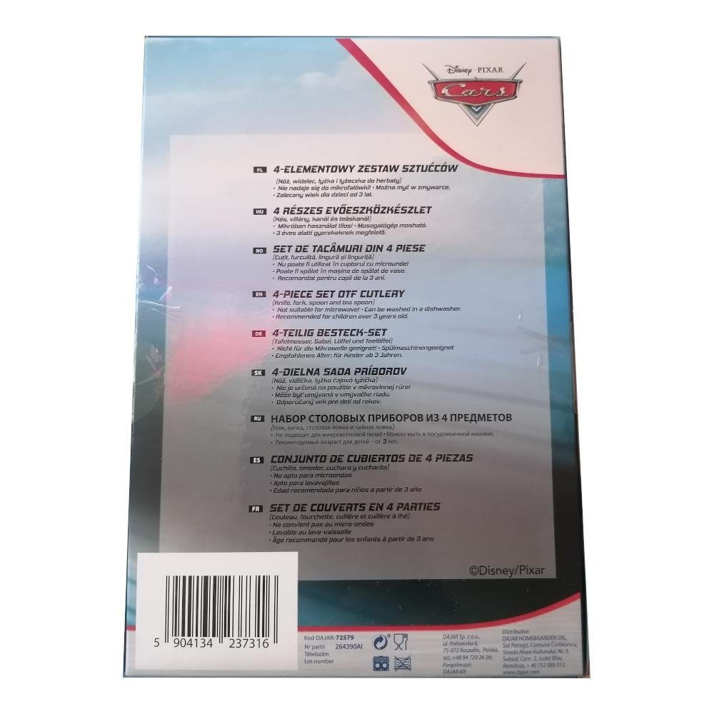 Disney Pixar Kinderbesteck Kinderbesteck Cars, Edelstahl, 4 teilig, 1 Personen
