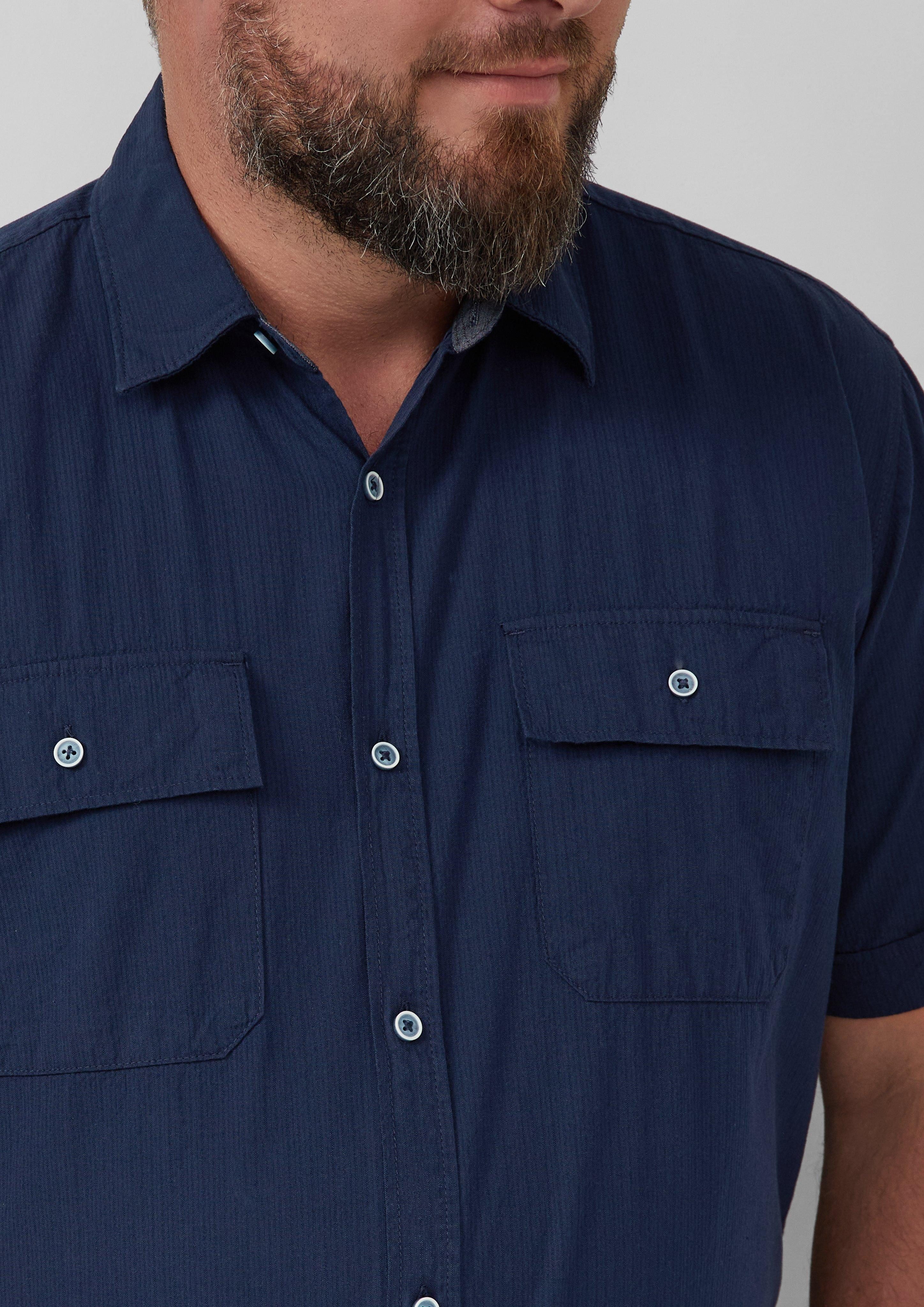 s.Oliver Freizeithemd aus Baumwolle Farbe blau Größe: 5XL günstig online kaufen