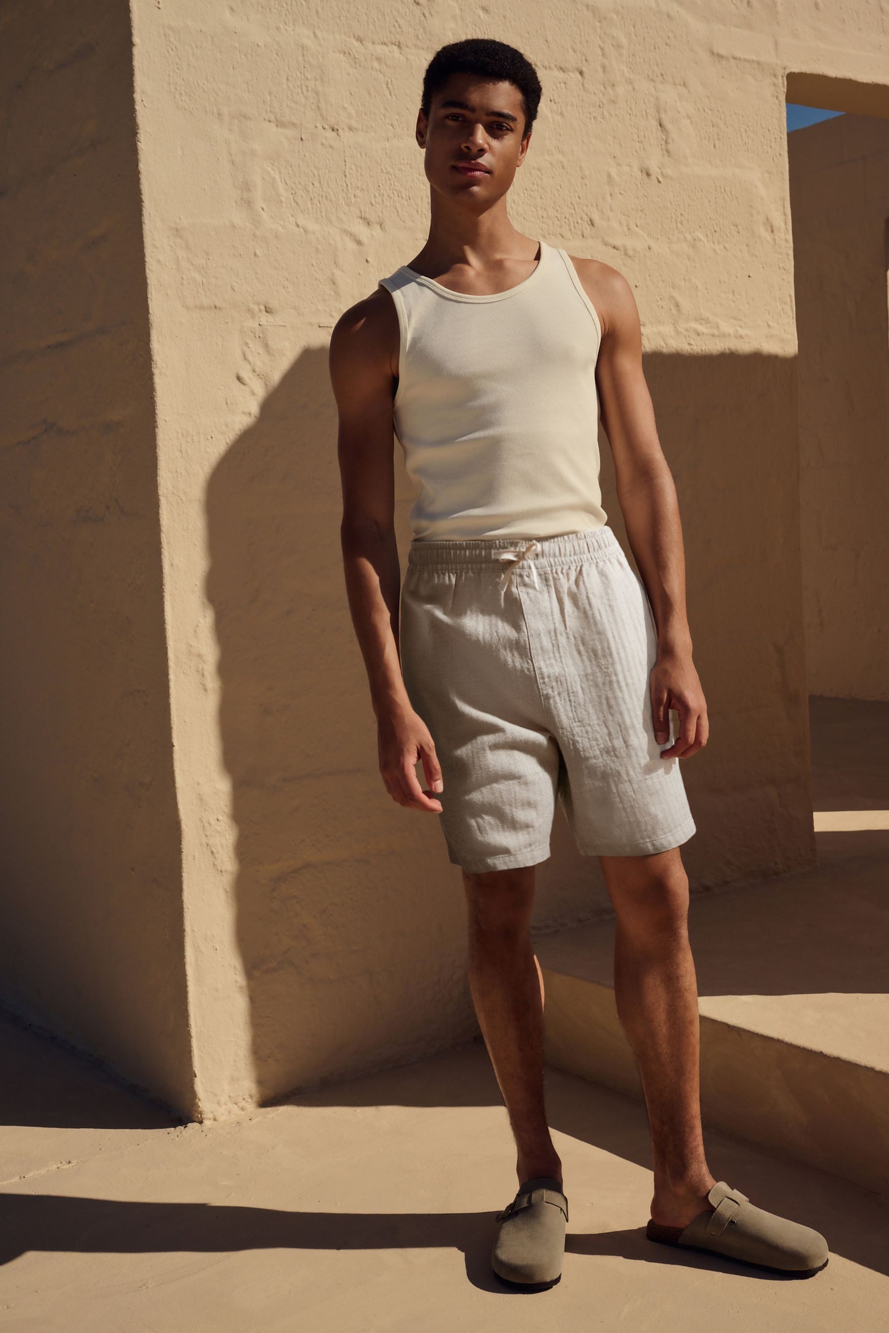 Next Shorts Shorts mit Kordelzug, Baumwolle mit Leinen (1-tlg) günstig online kaufen