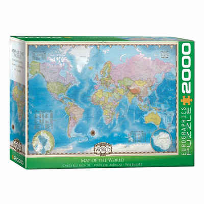 EUROGRAPHICS Puzzle EuroGraphics Map of the World, 2000 Puzzleteile