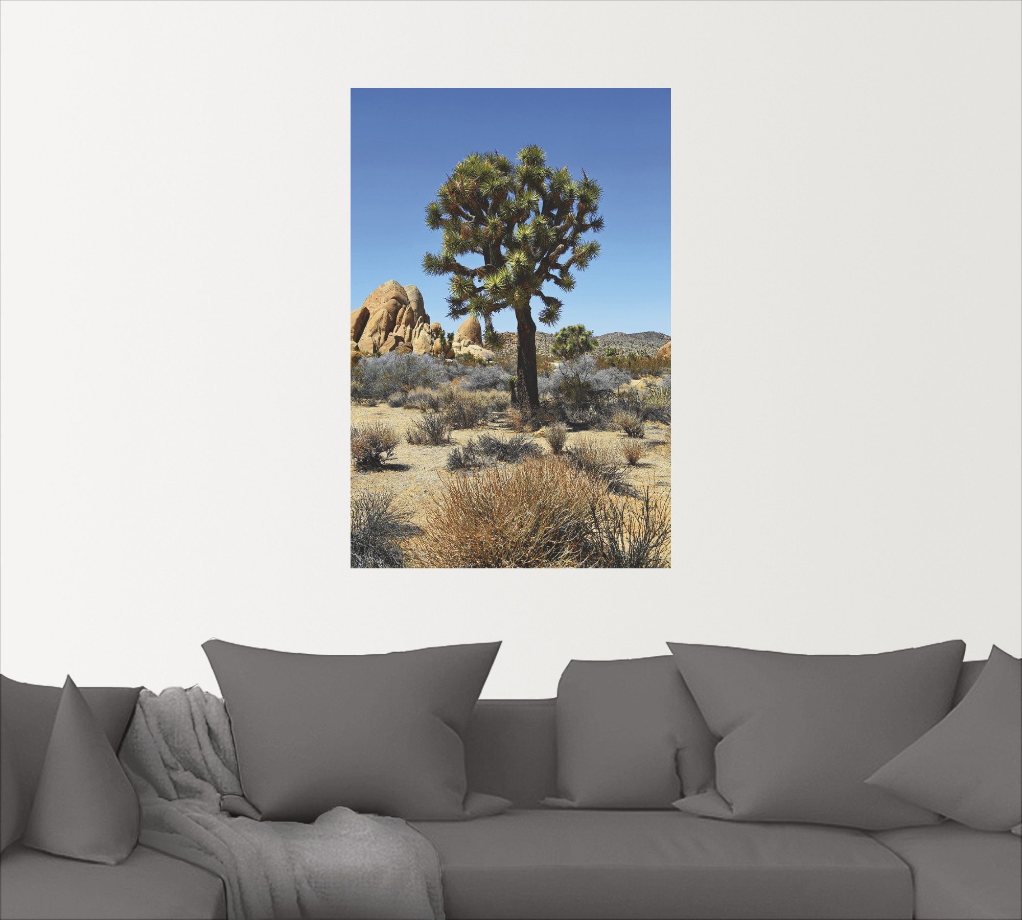 in in versch. Joshua Leinwandbild, (1 der St), Tree Poster Wüste als Artland Wüste Wandbild Mojave Alubild, Wandaufkleber oder III, Größen