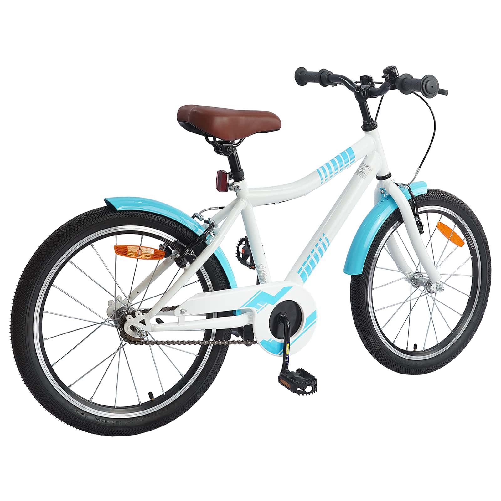 vidaXL Kinderfahrrad 137 x 54 x 79 cm Kinderfahrrad 20 Zoll für 6-11 Jahre alt Himmelblau