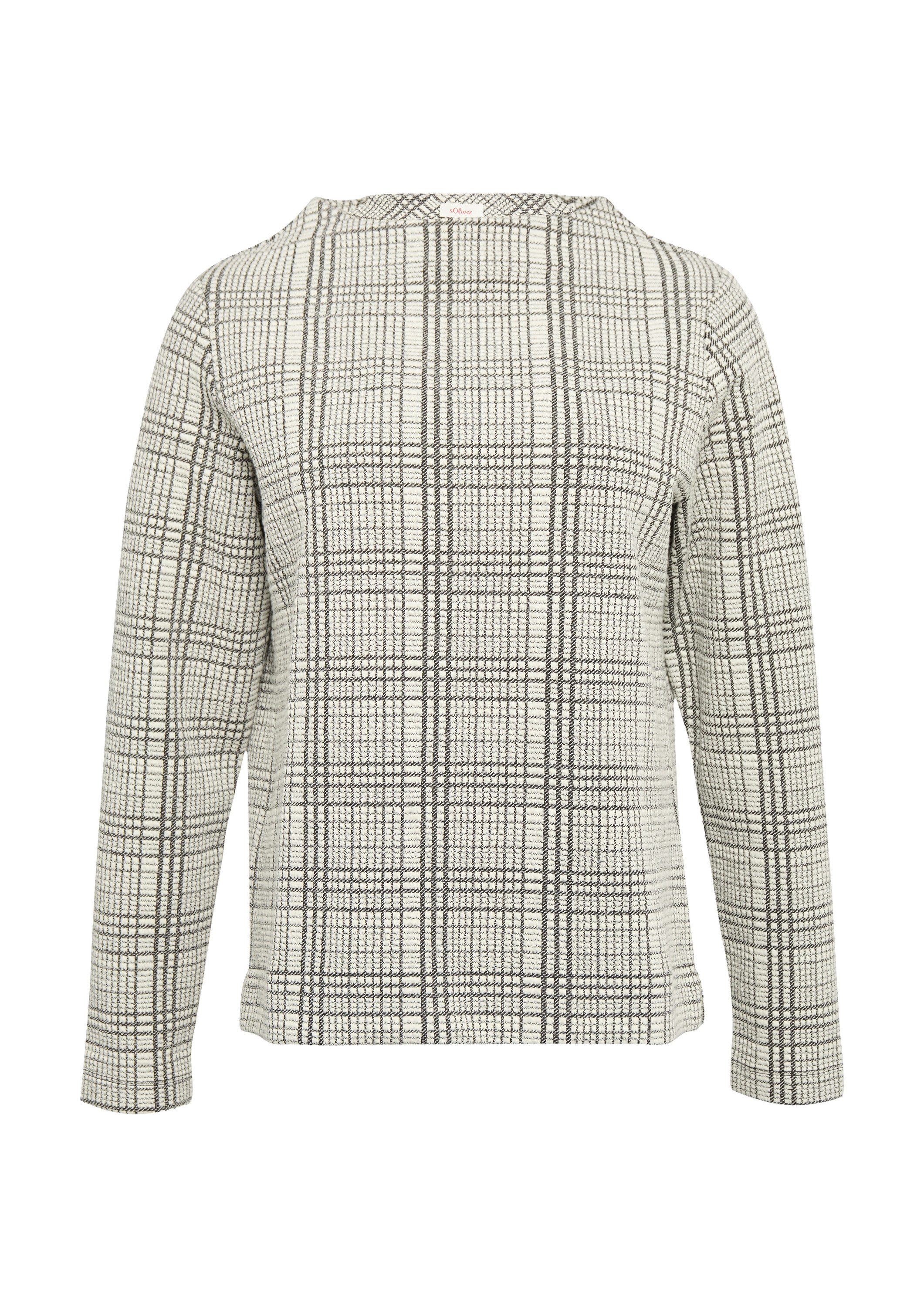 s.Oliver Sweatshirt Sweatshirt Gemustertes Sweatshirt mit günstig online kaufen