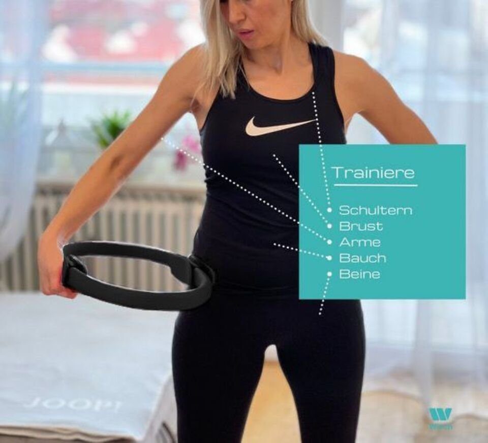 Winch Balancekissen PREISSIEGER SPARSET mit Ring & Grau Leverbell Pilates