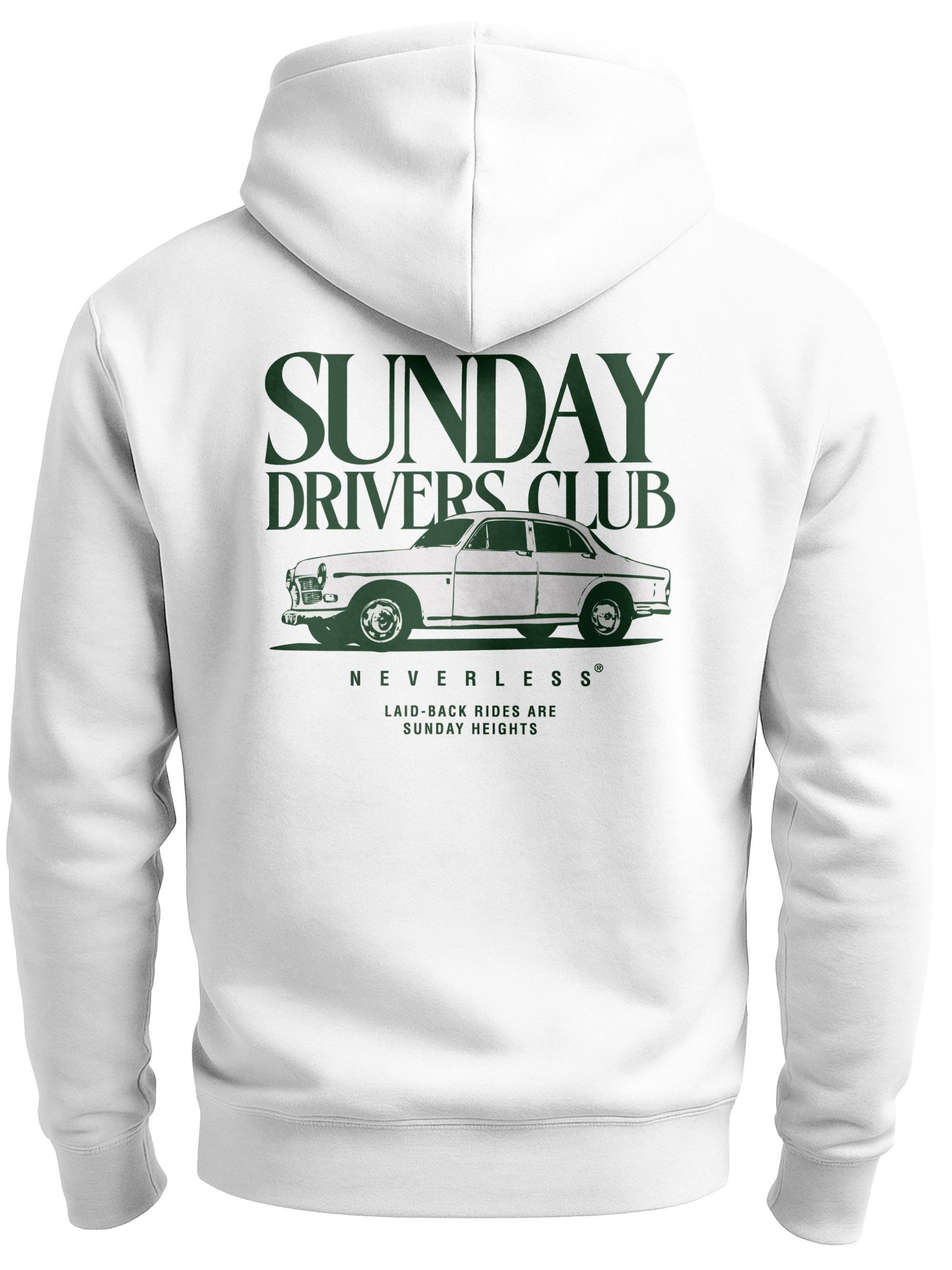 Neverless Hoodie Herren Hoodie Backprint Oldtimer Auto Sunday Driver Club A günstig online kaufen