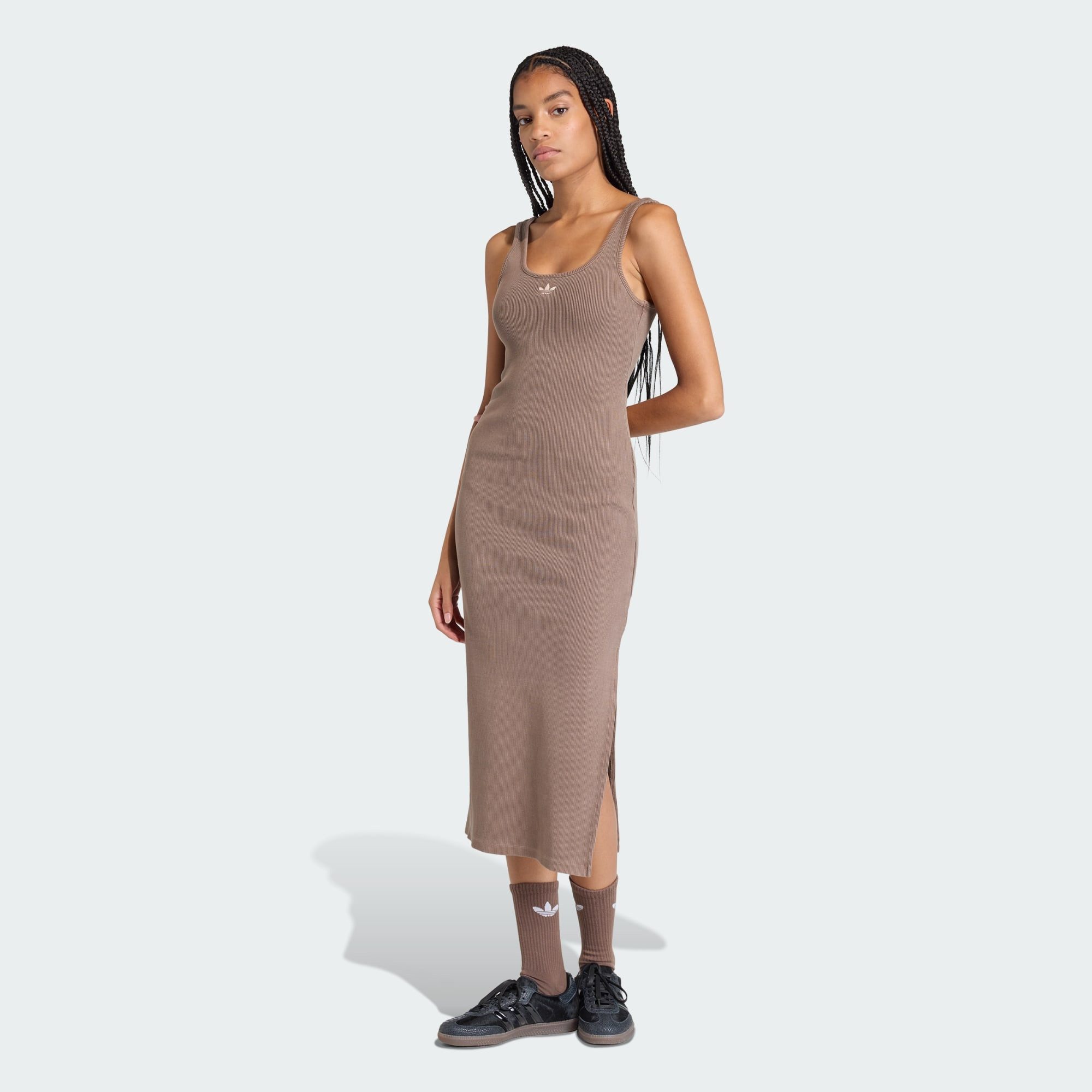 adidas Originals Maxikleid ESSENTIALS RIB TANK MAXIKLEID WASHED (1-tlg)