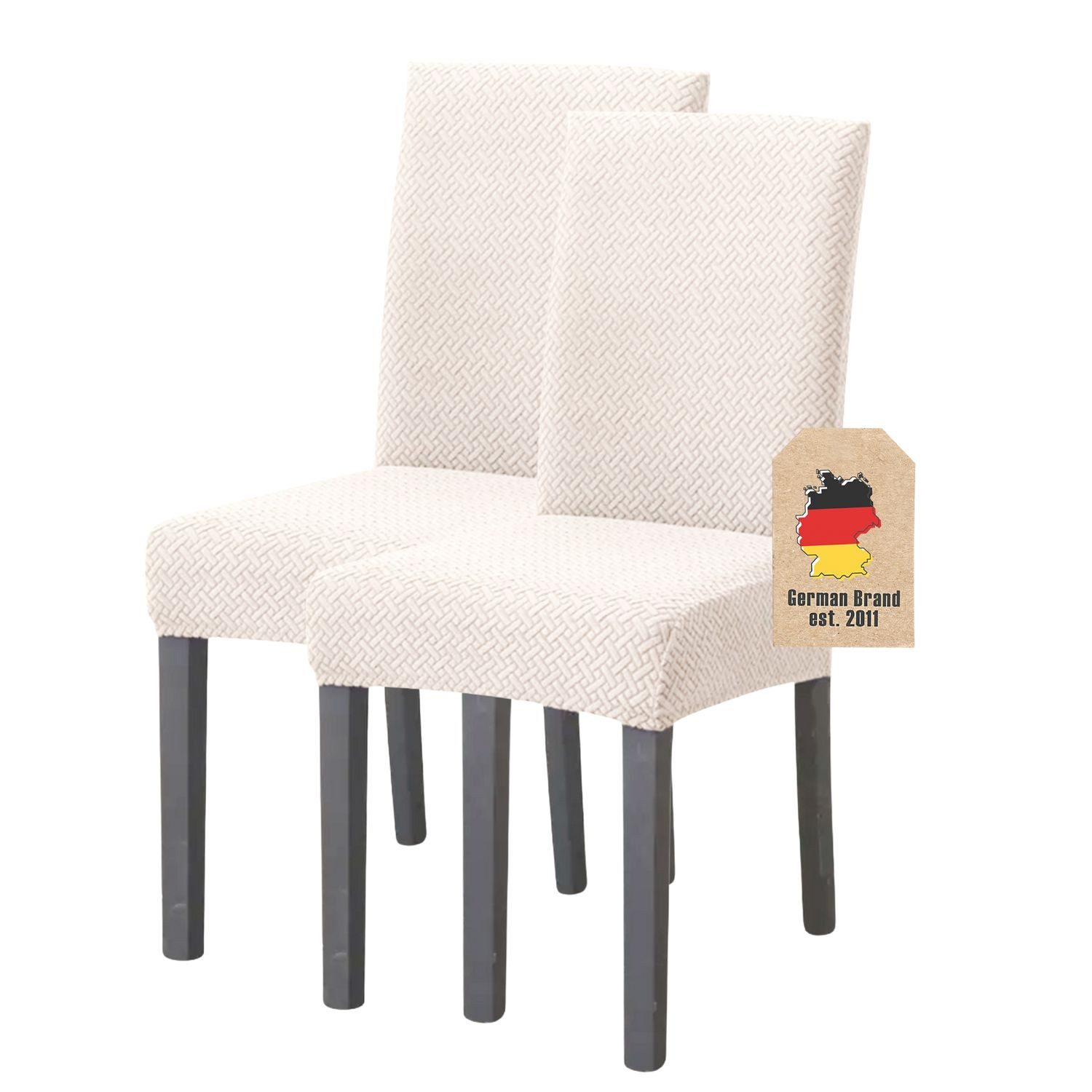 Intirilife Stuhlhusse Stuhlüberzug Stuhlhusse Elastisch 38-45 Sitzfläche 45-65cm Lehnenhöhe, Stuhlbezug GEMUSTERT - 38 - 45 cm Sitzfläche und 45