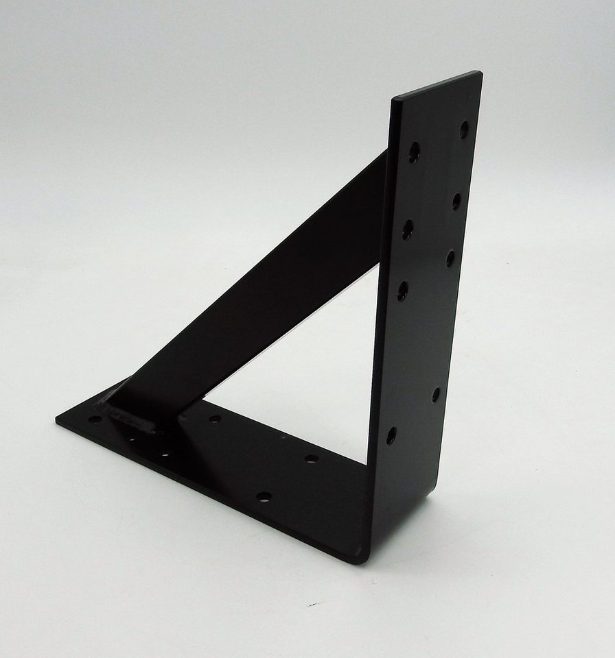 Thumbnail - dynamic24 Holzkonstruktionsbeschlag, Großer Stahl Winkel 25x25x8cm 5mm Holzverbinder verstärkt schwarz