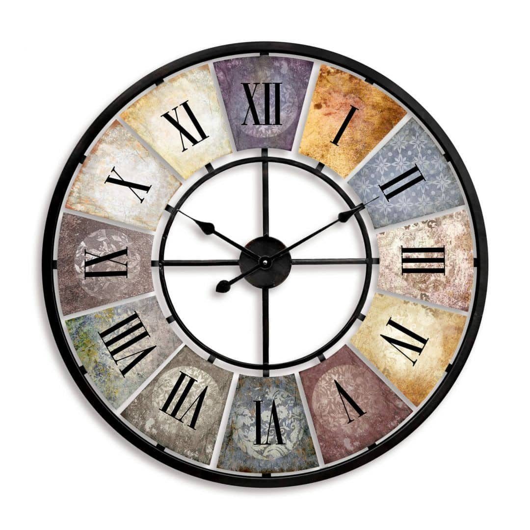 K&L Wall Art Wanduhr Große XXL Vintage Metalluhr Wohnzimmer Uhr XL Retro Kü günstig online kaufen