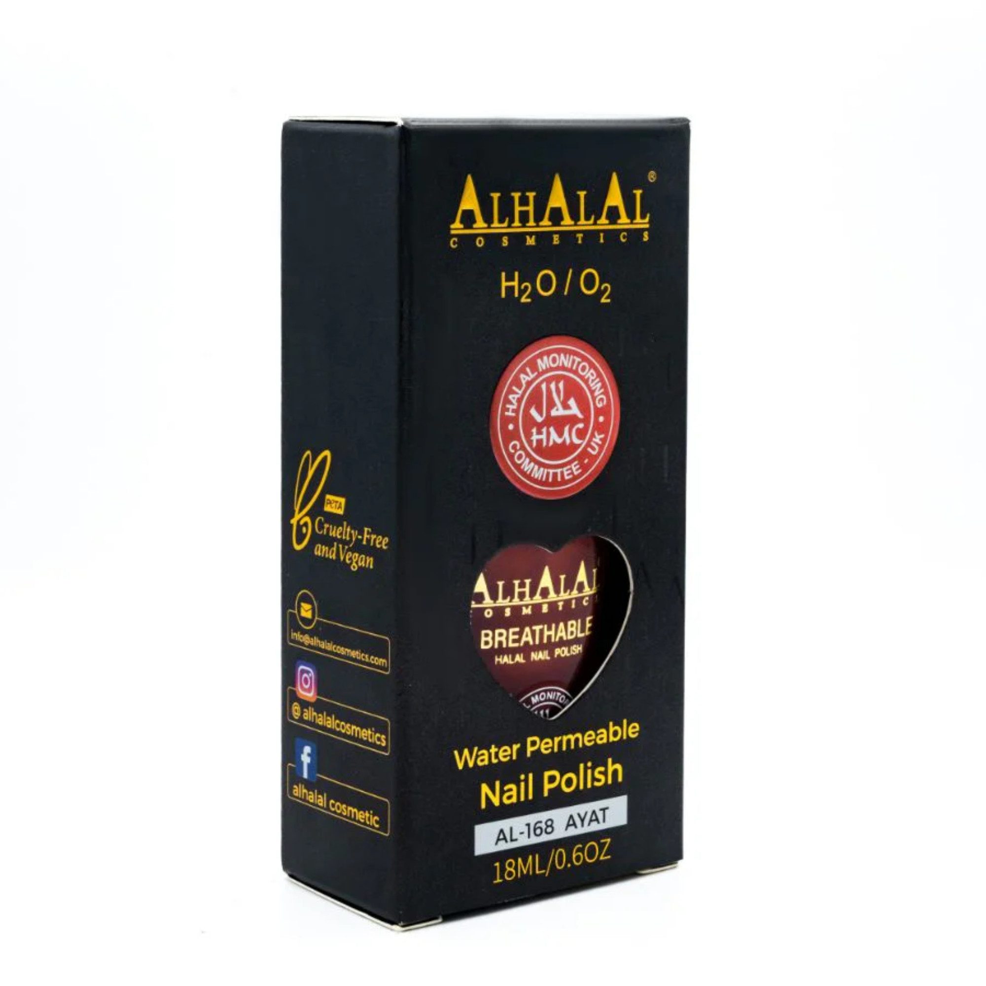 Alhalal Cosmetics Ltd. Nagellack Atmungsaktiver Halal Nagellack – alkoholfrei & wasserdurchlässig, Halal HMC-Zertifiziert,Vegan & alkoholfrei