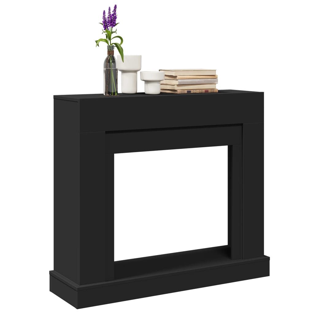 vidaXL Dekokamin, Kaminumrandung Schwarz 100x30x87,5 cm Holzwerkstoff