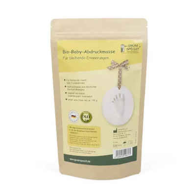 GRÜNSPECHT Handabdruck-Set Grünspecht Bio-Baby-Abdruckmasse 1 Dose 150g. 677-00, 1-tlg., Abdruckmasse aus zertifizierter Bio-Kartoffelstärke