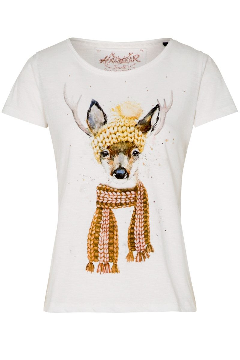 Hangowear Trachtenshirt Trachtenshirt Damen - ZUM KNUTSCHN - offweiß günstig online kaufen