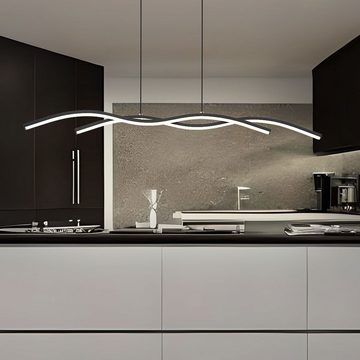 etc-shop LED Pendelleuchte, LED-Leuchtmittel fest verbaut, Warmweiß, Pendelleuchte Esszimmerlampe hängend LED Hängeleuchte