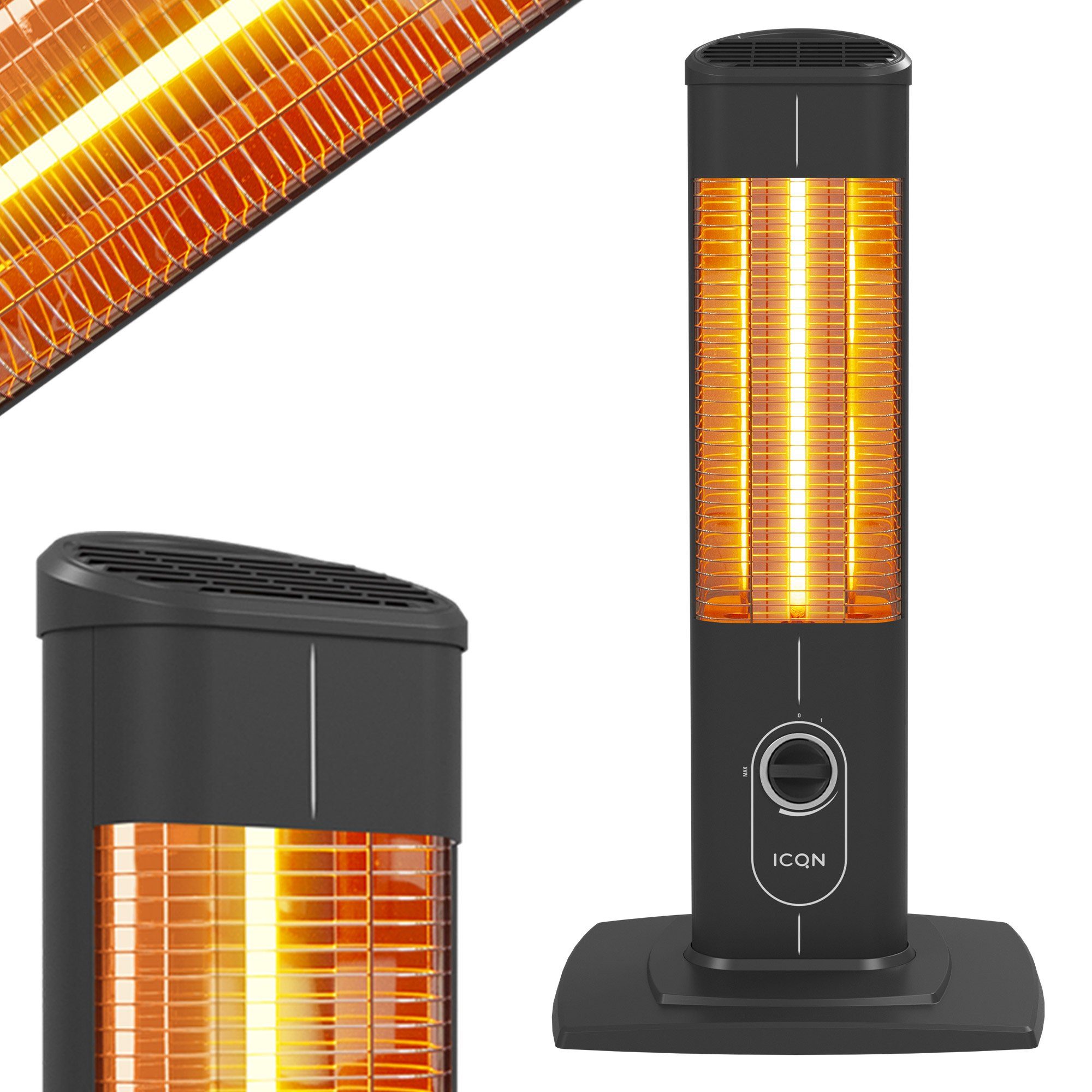 ICQN Heizstrahler IC2300.R-KABEL, Stand Heizstrahler mit Wasserdicht Schutz günstig online kaufen