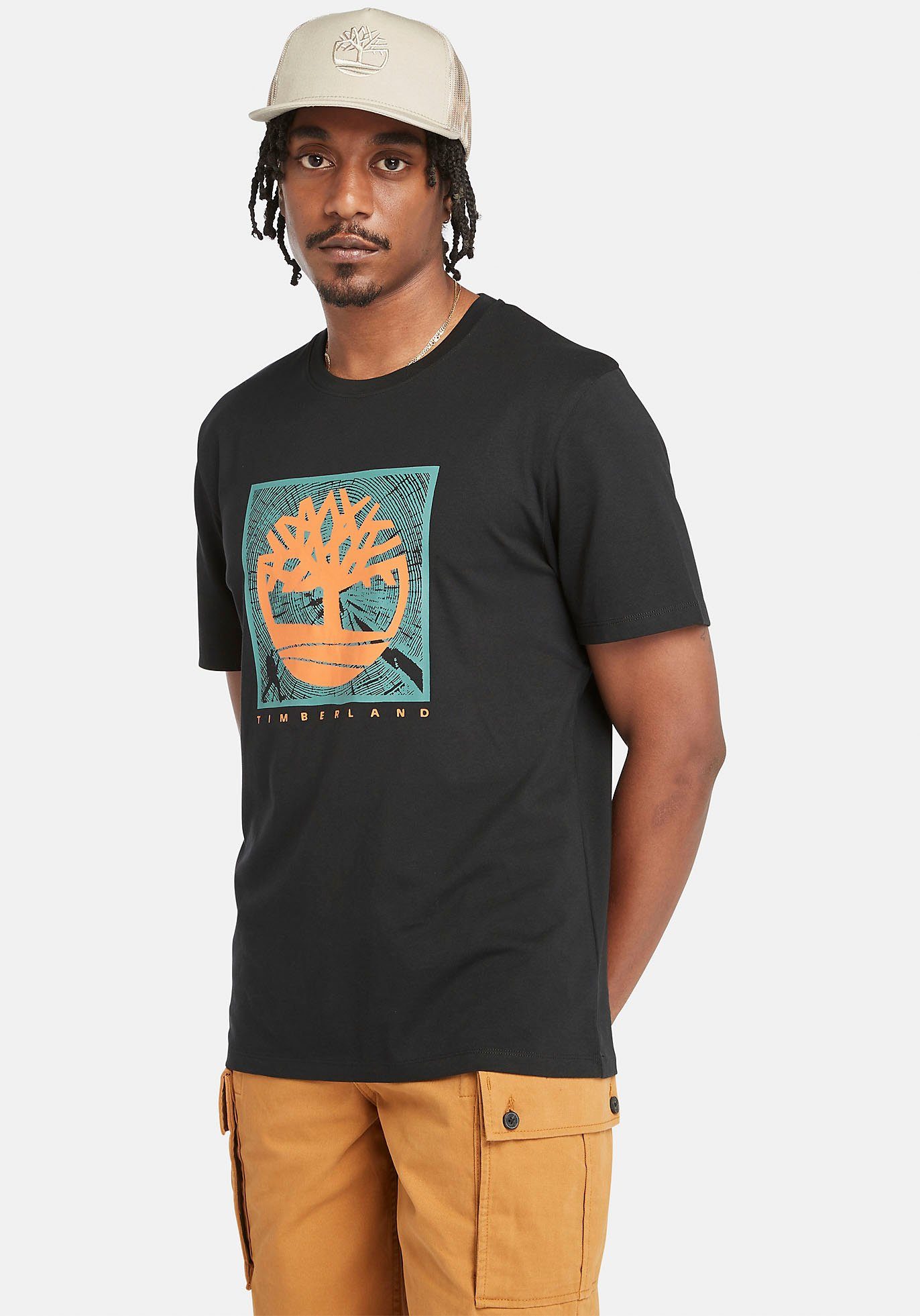 Timberland T-Shirt Short Sleeve Front Graphic Tee in großen Größen