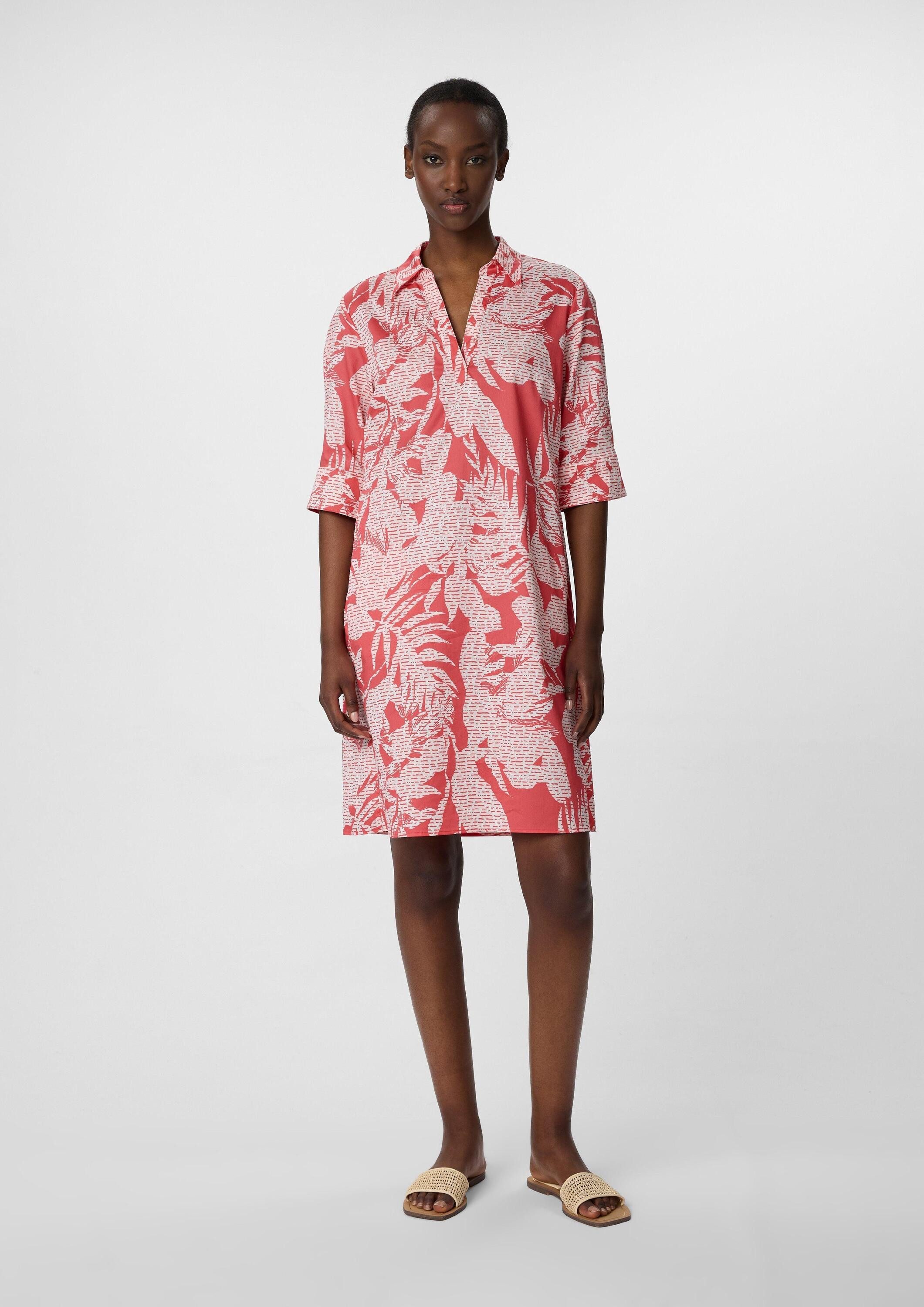 comma Minikleid Kleid Kurzes Hemdblusenkleid mit All-over-Print günstig online kaufen