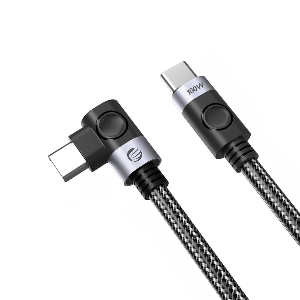 ORICO C2CW USB-Kabel, USB-C Winkelstecker 90°, USB-C, USB-C (50 cm), 100 W PD Schnellladen mit 90° USB-C-Winkelstecker und E-Marker