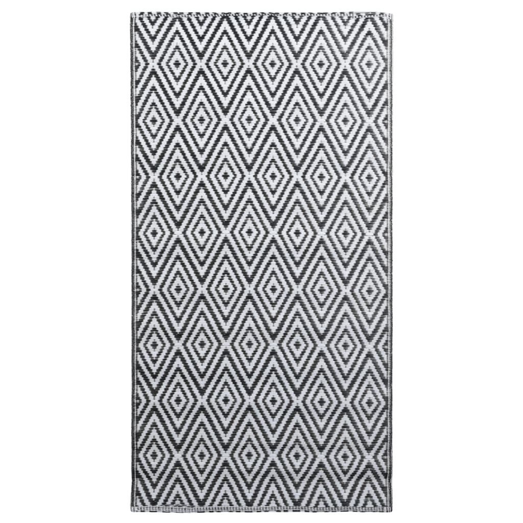 vidaXL Outdoorteppich 190 x 290 cm Teppich Terrasse Camping Outdoor draußen Vorzelt Weiß und, Höhe: 290 mm