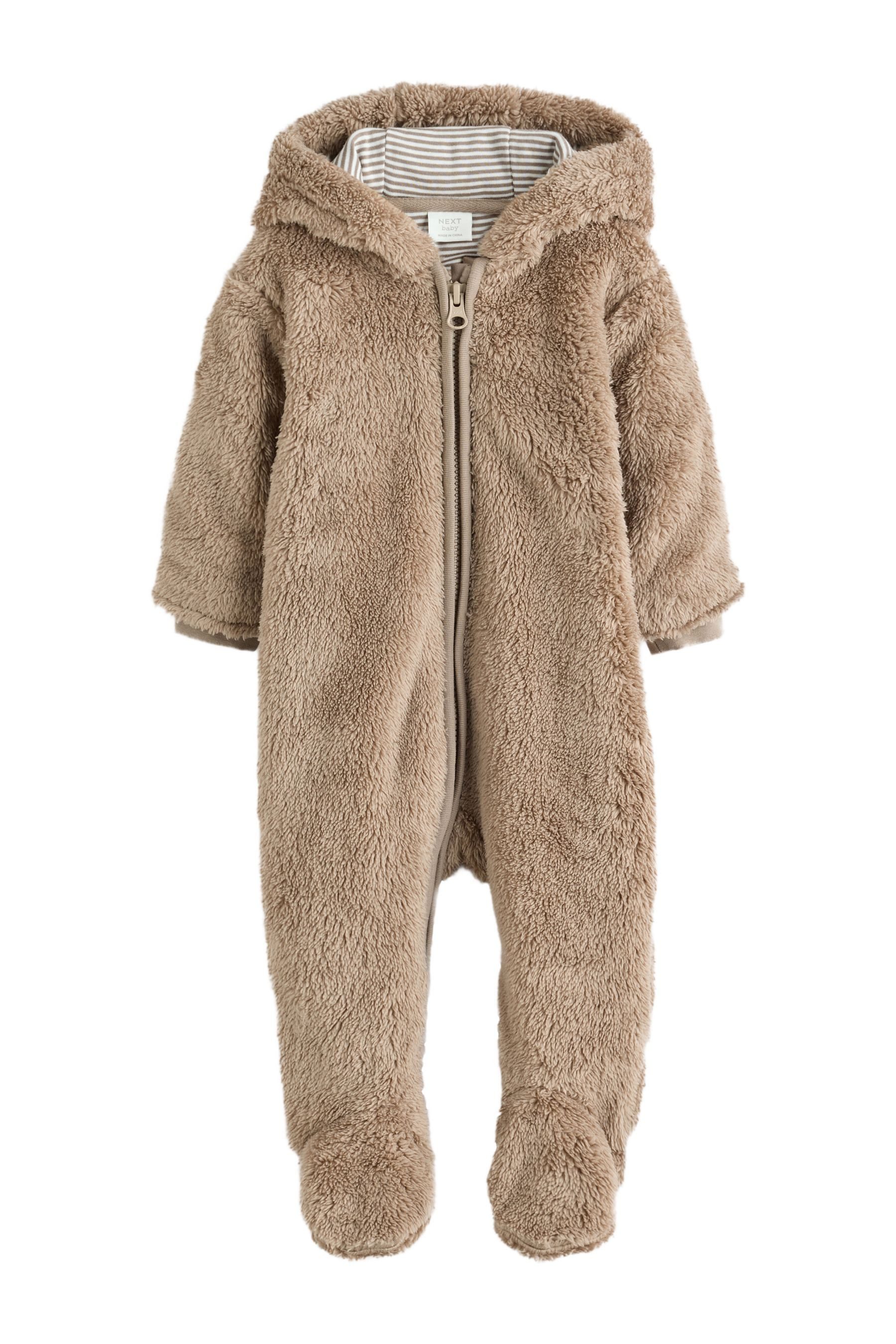 Next Fleeceoverall Gesteppter Baby-Einteiler mit Kapuze aus Polyamid (1-tlg)