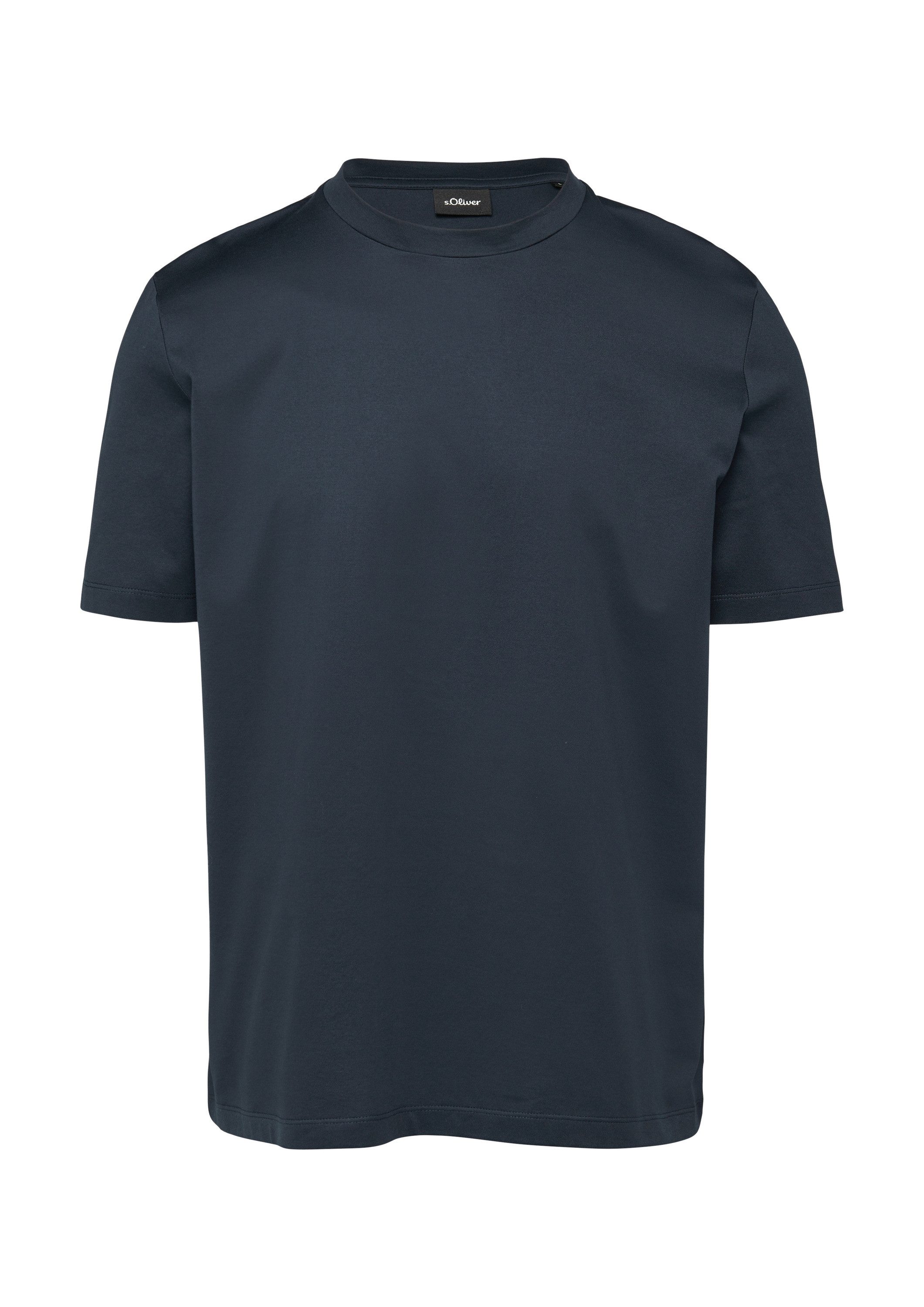 s.Oliver Kurzarmshirt T-Shirt T-Shirt mit Crew Neck aus mercerisiertem Baum günstig online kaufen