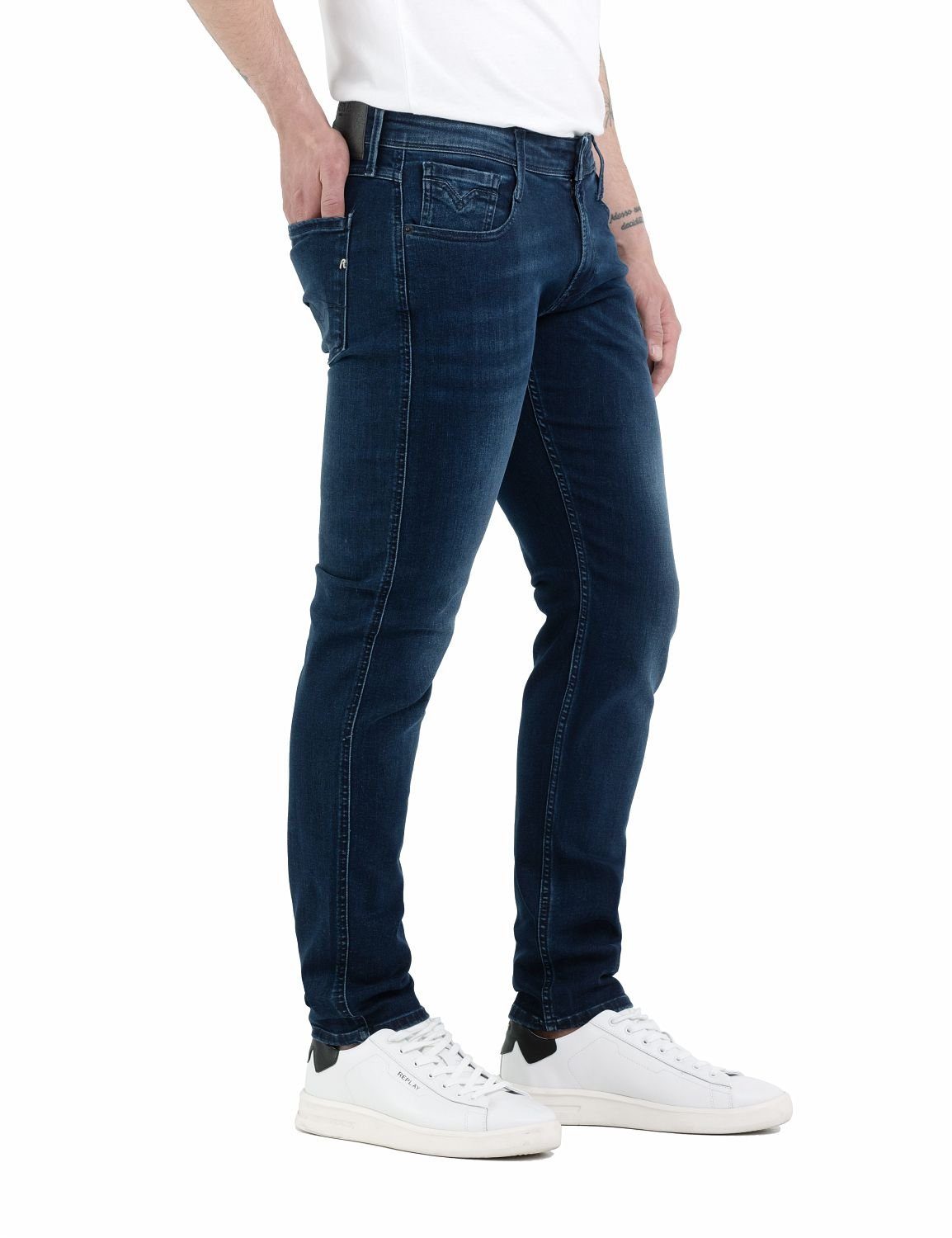 Replay Slim-fit-Jeans Anbass Jeanshose mit Stretch günstig online kaufen