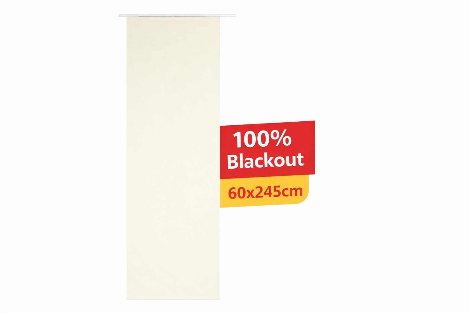 Stoffschmiede Schiebegardine, 60x245cm, Paneelwagen, Lichtschutz, 100% Blackout