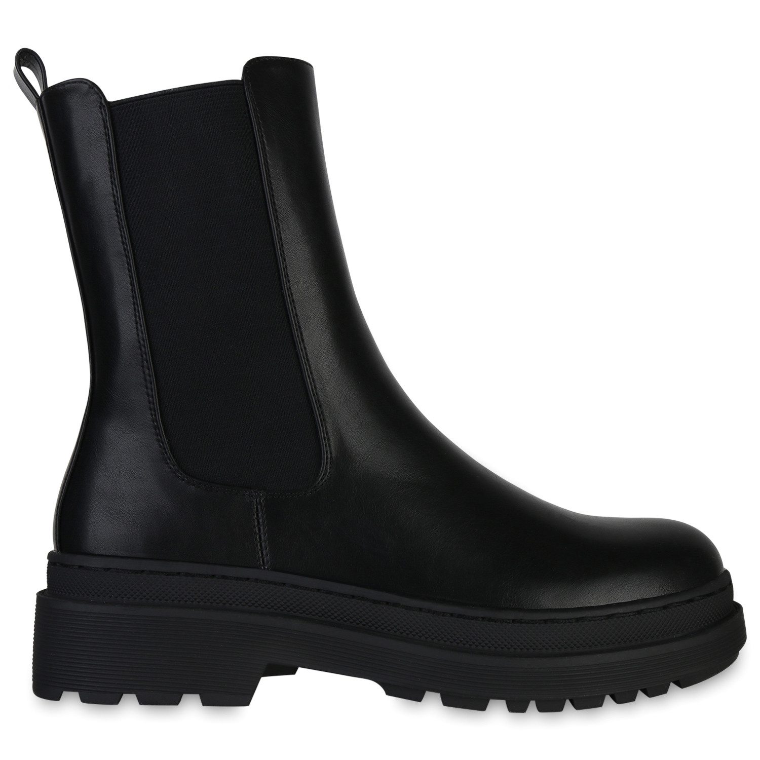 VAN HILL 839380 Plateaustiefelette Damen Plateau Boots Claire Trendy Stiefeletten Profilsohle – Bild 2 von 4