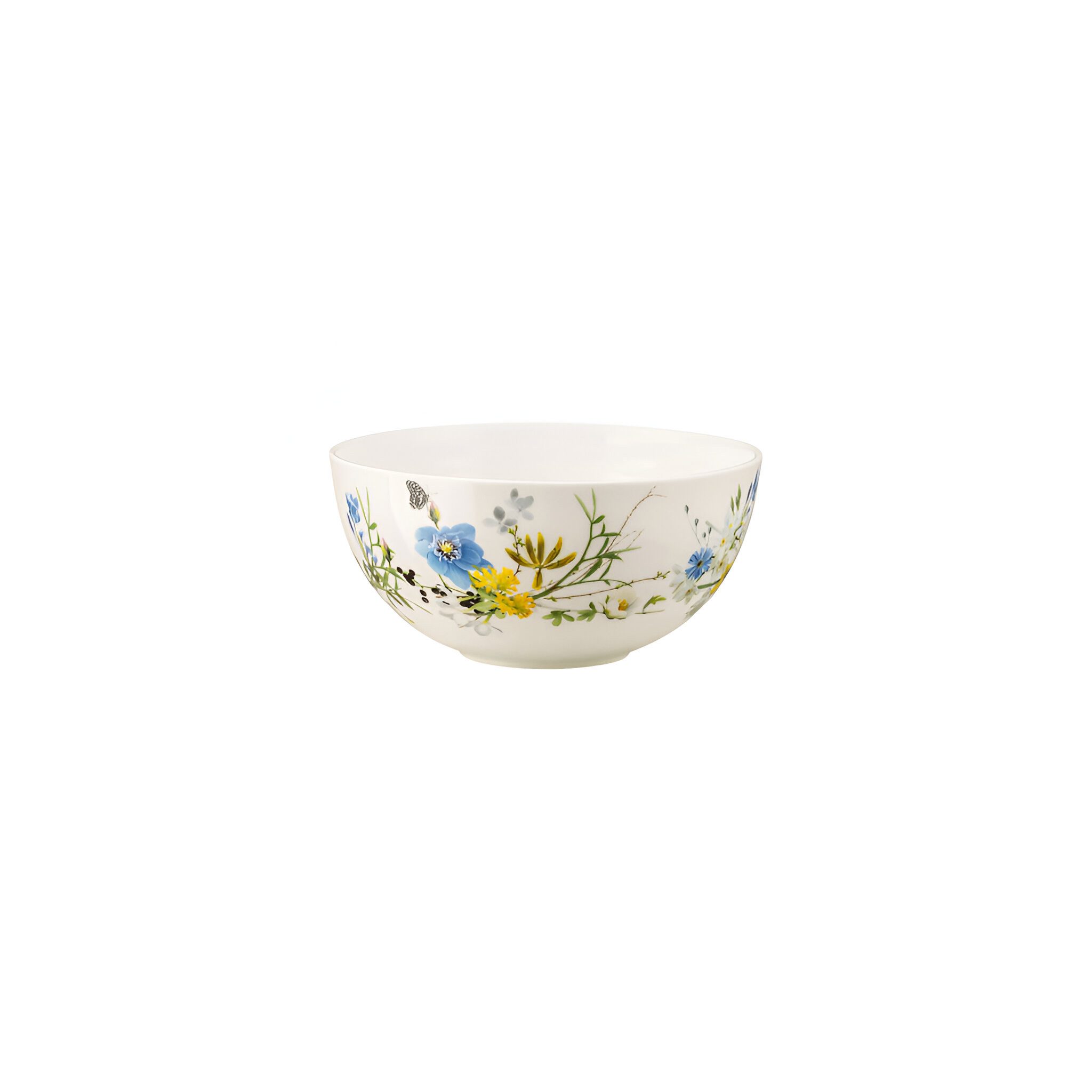 Rosenthal Müslischale Müslischale 15 cm - BRILLANCE FLEURS DES ALPES, BONE CHINA, (Einzelartikel), Lebensmittelkontaktsicher + Mikrowellengeeignet + Spülmaschinenfest