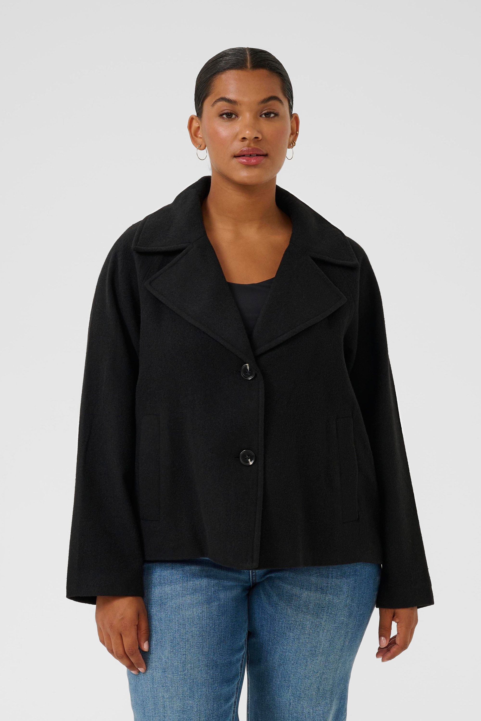 KAFFE Curve Wintermantel Jacke KCnanny Große Größen