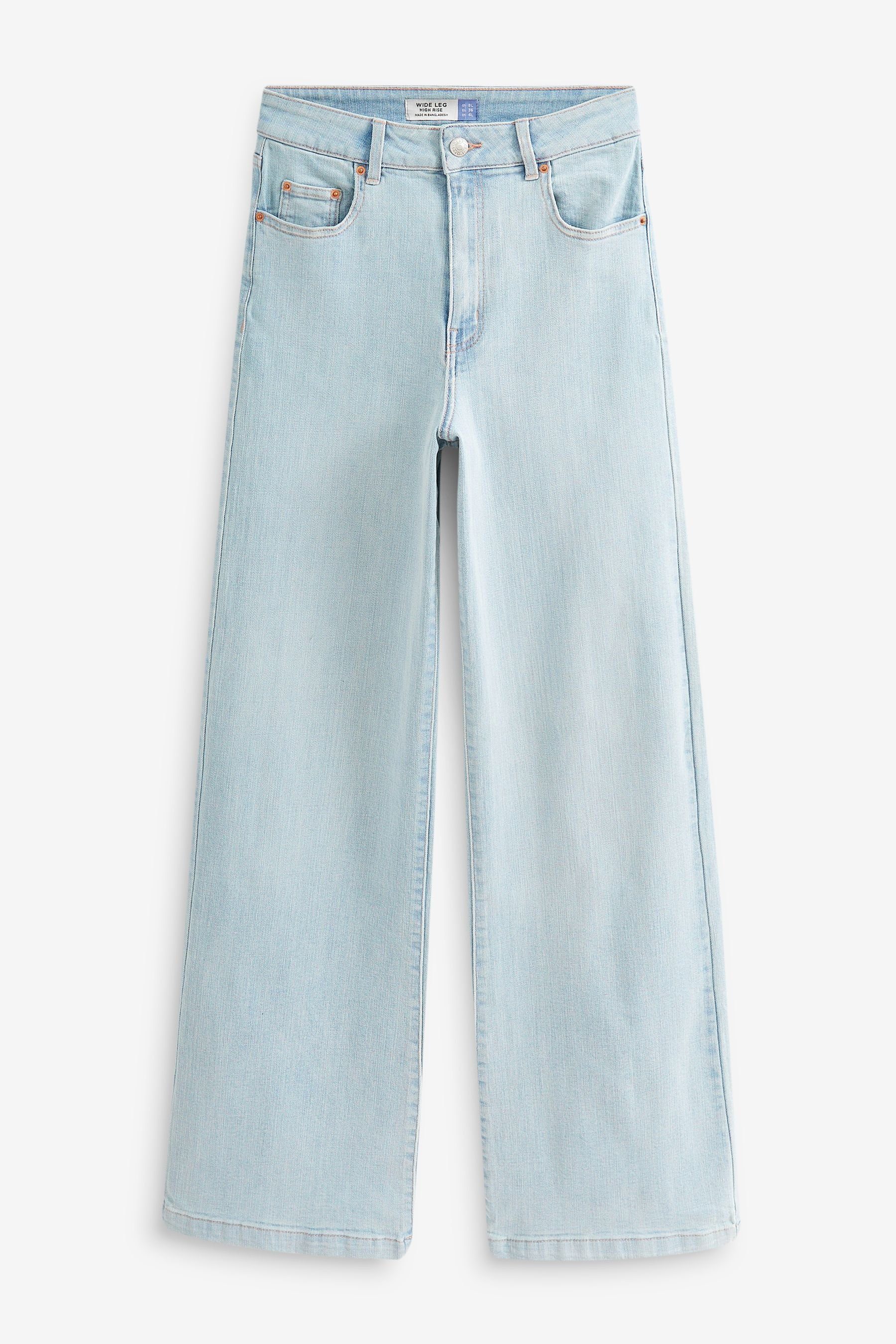 Jeans mit Blue Weite weitem Bein Hourglass Bleach (1-tlg) Jeans Next