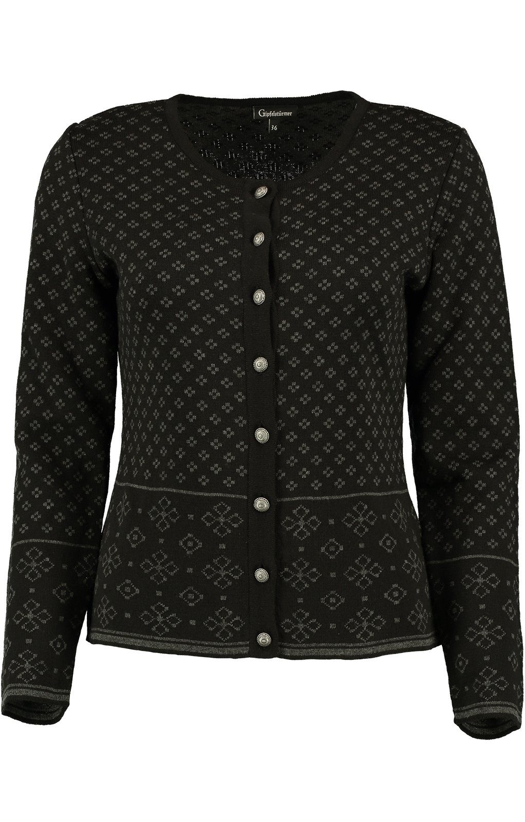 Damen Jacken OS-Trachten Trachtenjacke Strickjacke MAYA schwarz
