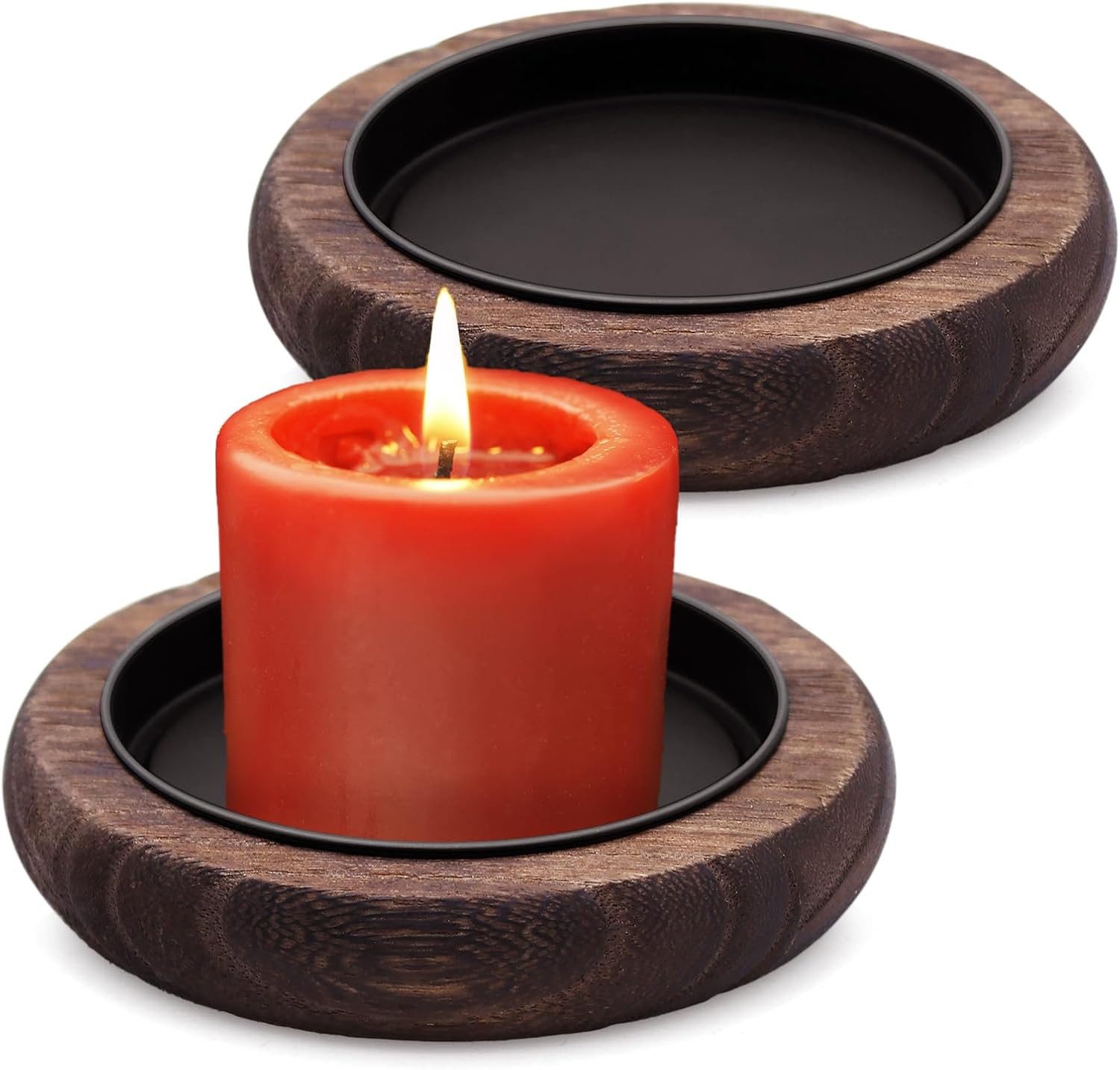 Coonoor Kerzenständer 2 Stück Kerzenteller Kerzenständer Holz Kerzen Tablet günstig online kaufen
