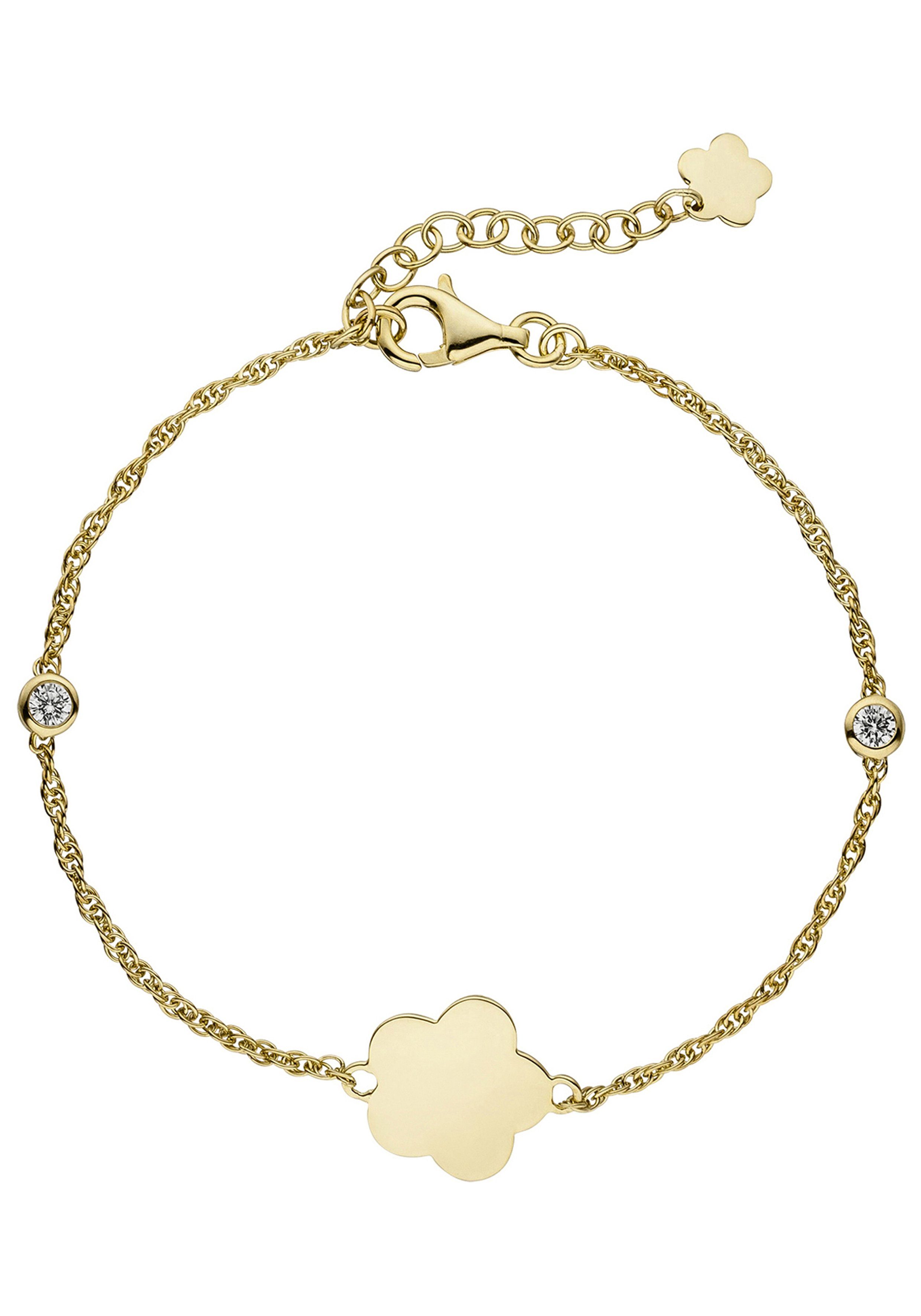 Silberarmband Blume