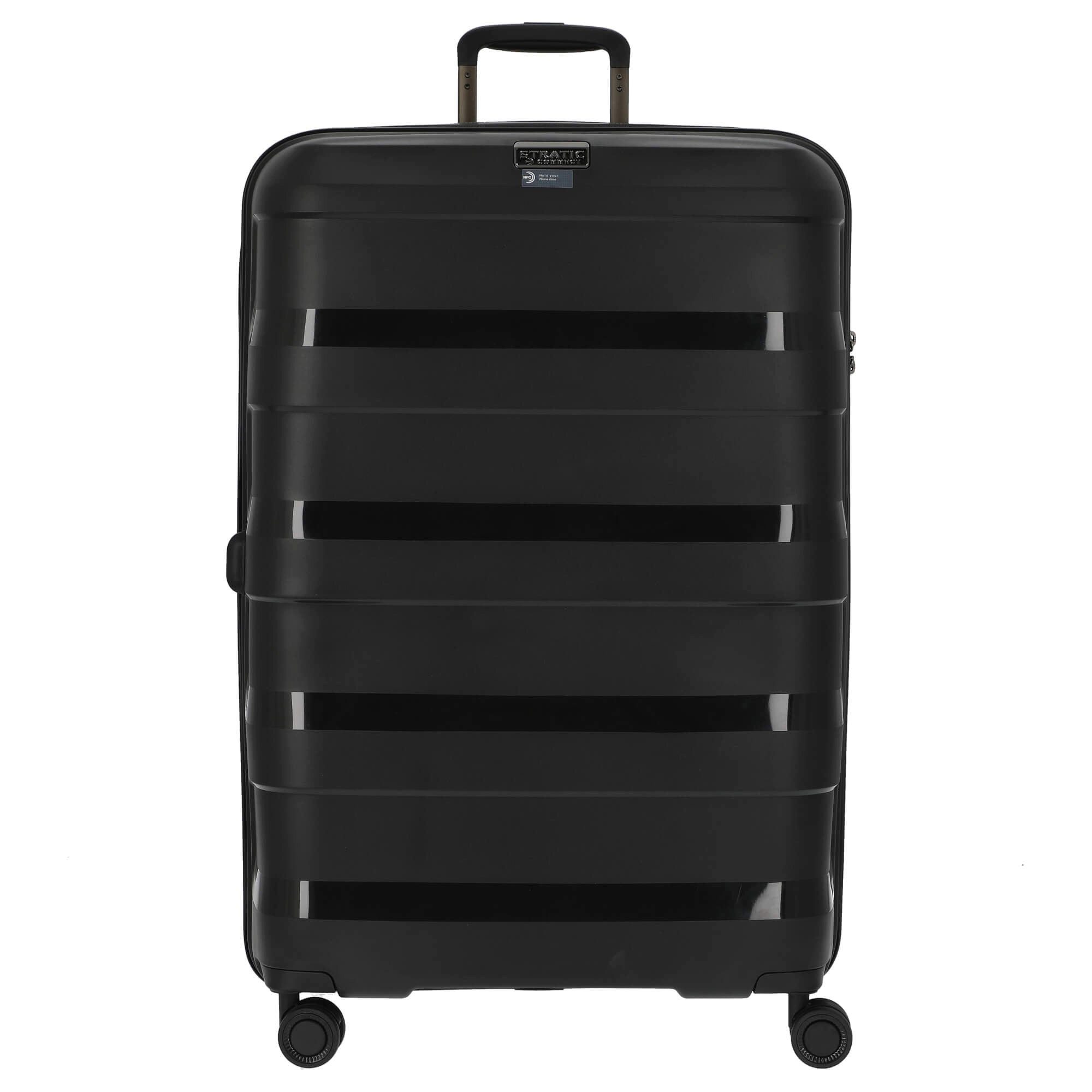 Stratic Чемоданы Straw+ - 4-Rollen-Trolley 76 cm L erw. (black), 4 Rollen Rollen