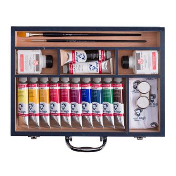 Talens Farbkasten Van Gogh Acrylfarben-Starterbox XL, 12 x 40 ml + Zubehör