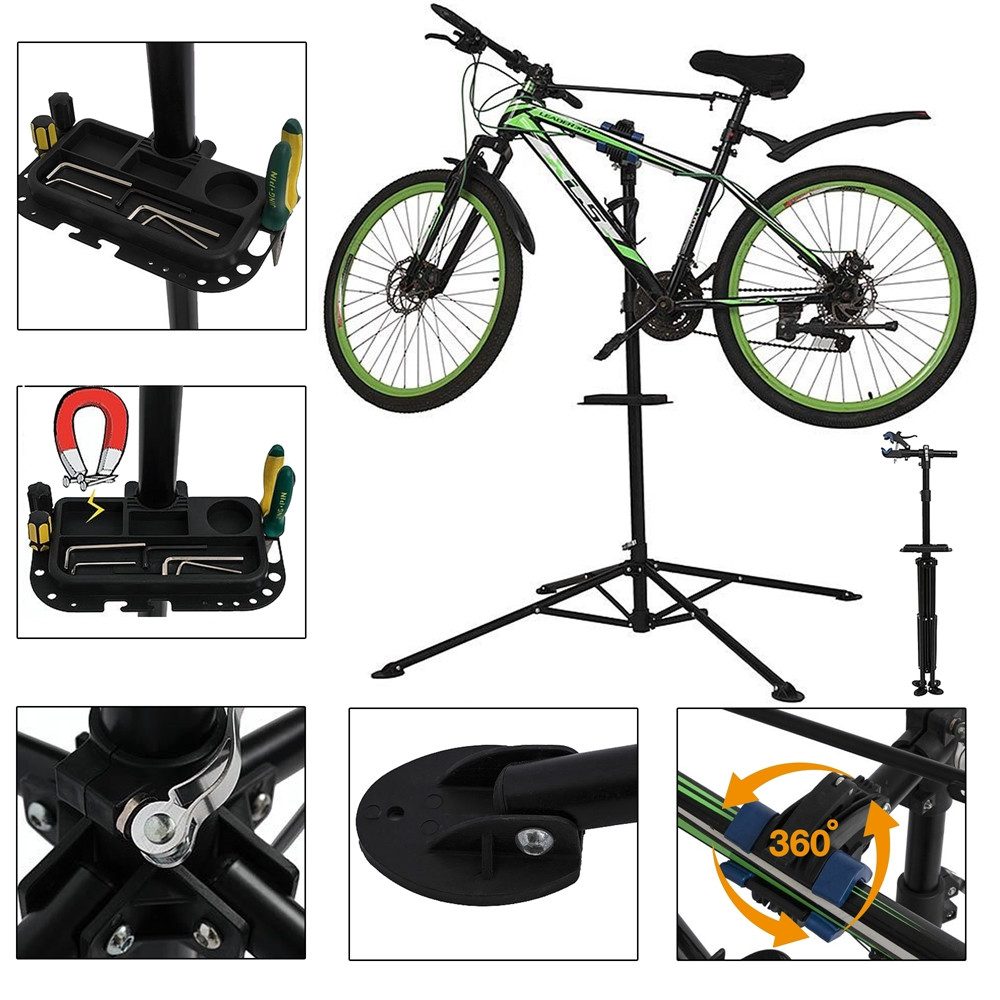 Melko Fahrrad-Montageständer Montageständer Fahrrad Reparaturwerkstatt 360° Verstellbar Bike Träger (Stück), Lackschonend