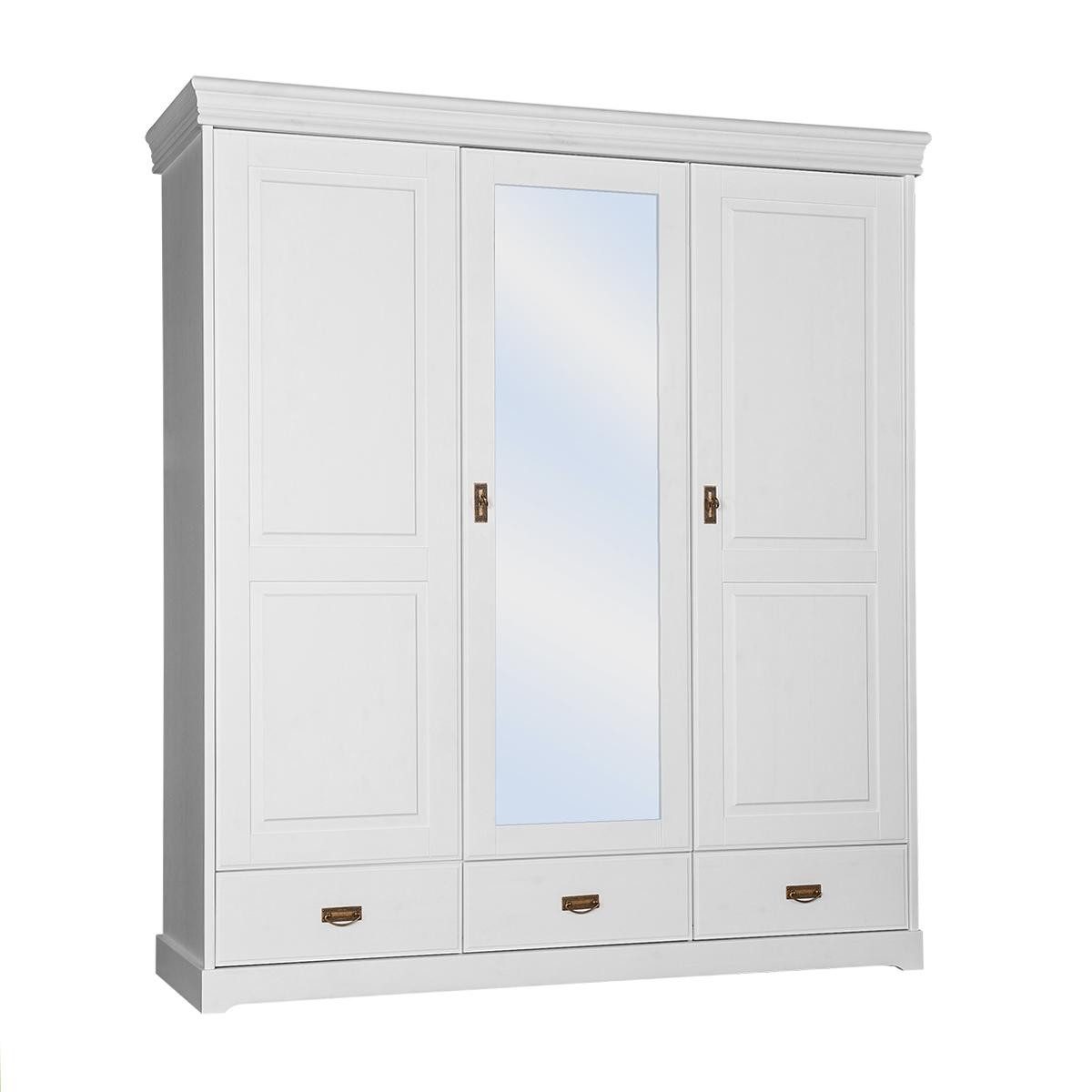 JVmoebel Garderobenschrank Moderner Aufbewahrungsschrank in Weiß mit Holzfüßen von JVmöbel (1-St) Made in Europa