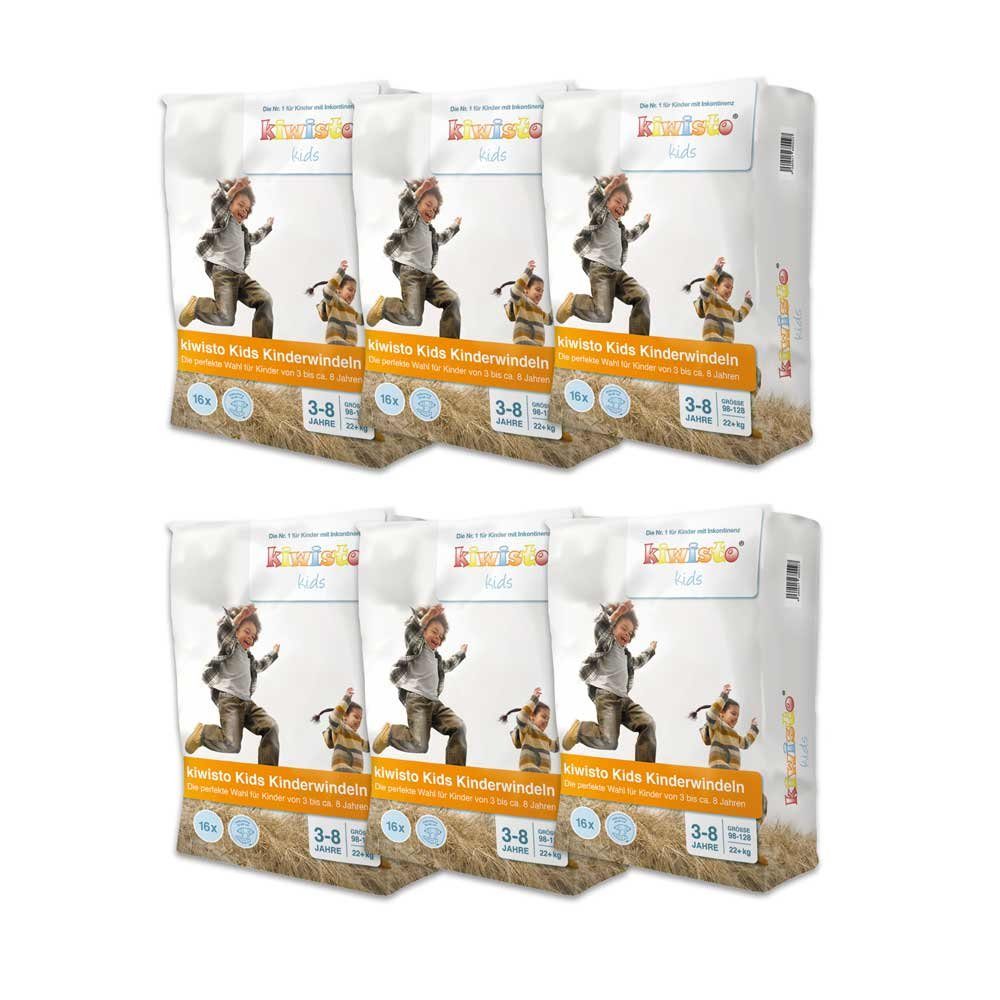 kiwisto kids Windeln Kinderwindeln 3-8 Jahre - 22+ kg (96-St)