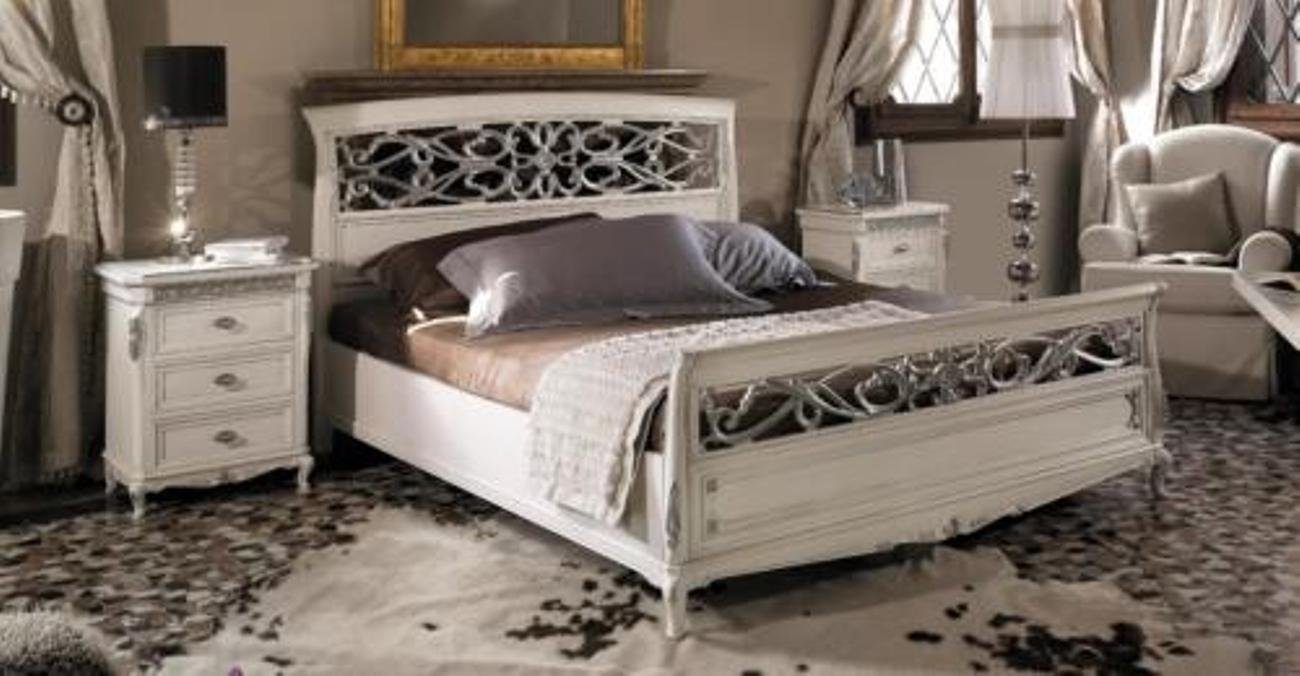 Doppelbett Vaccari Design Bett, JVmoebel Möbel Massivholz Bett Schlafzimmer Betten